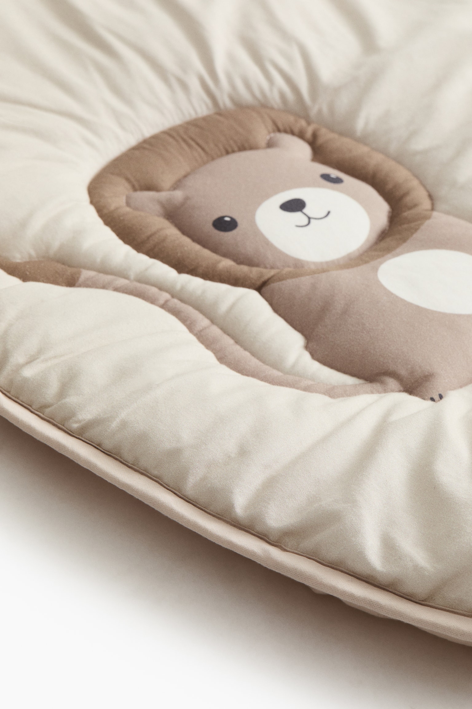 Cotton baby mat - Light beige/Animals/Light dusty green/Bird - 5