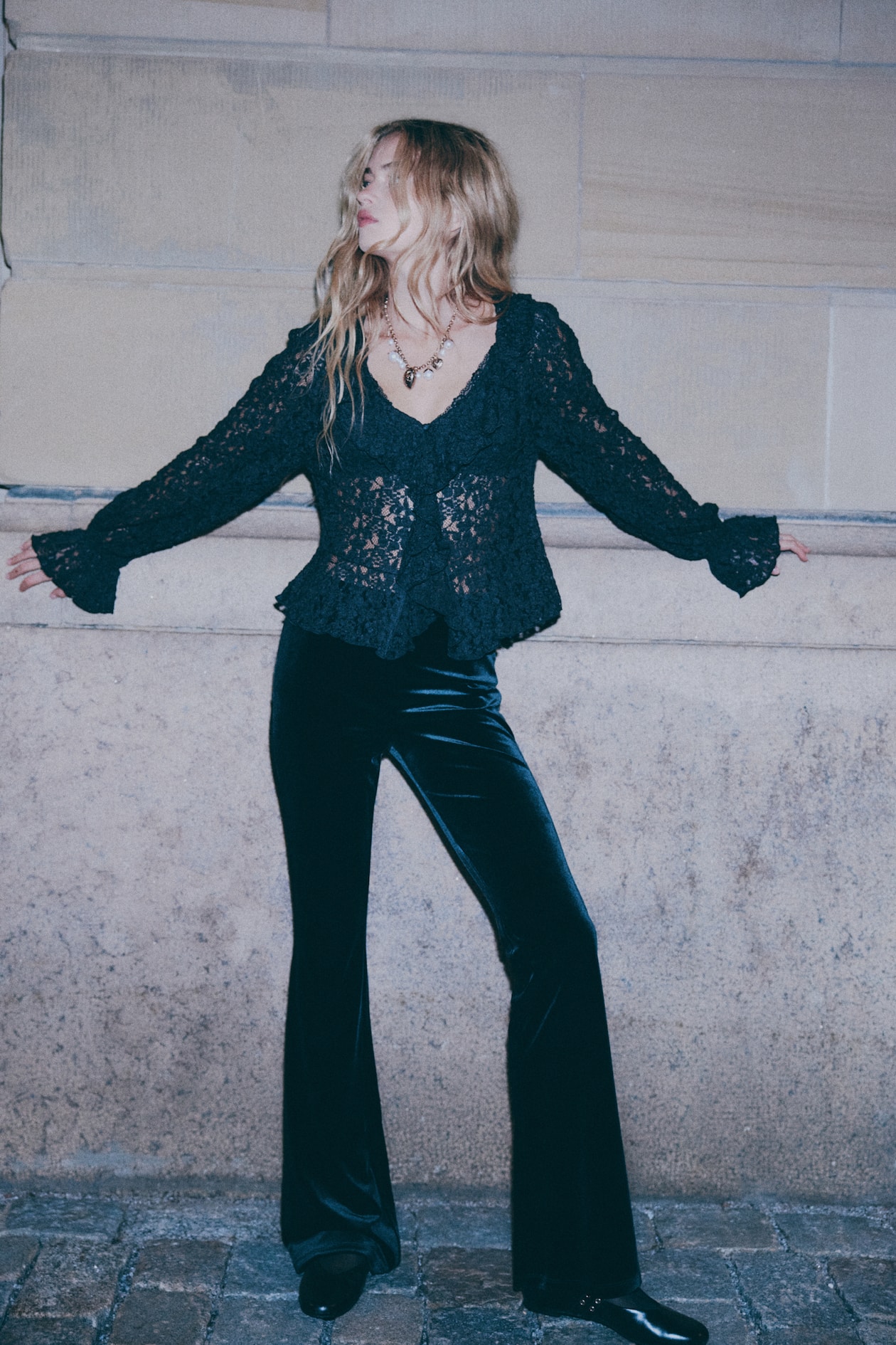 Flared Velour Pants