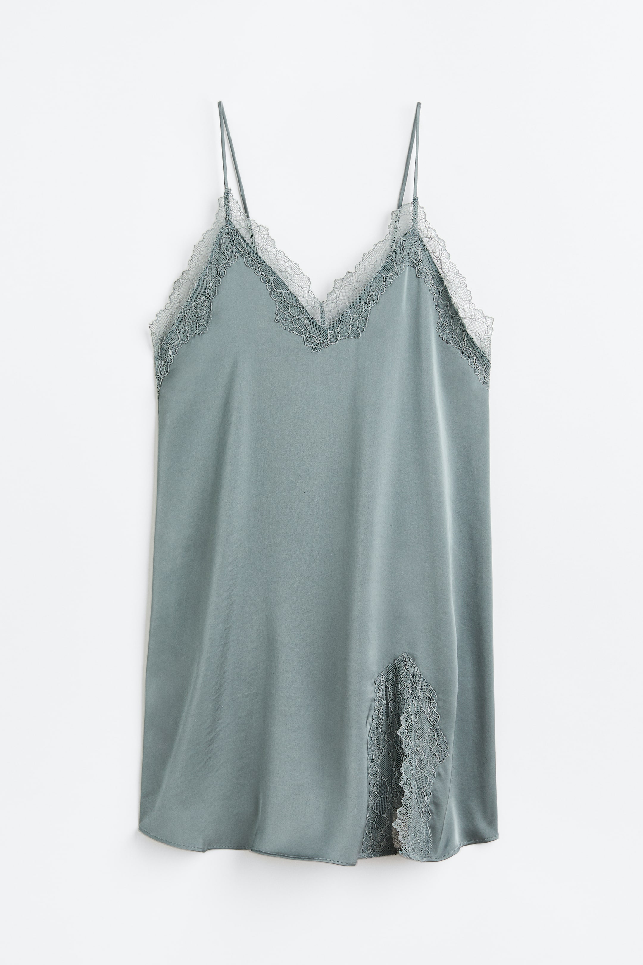 View larger image: Satin Nightgown - Dusty green - Ladies | H&M PH 1