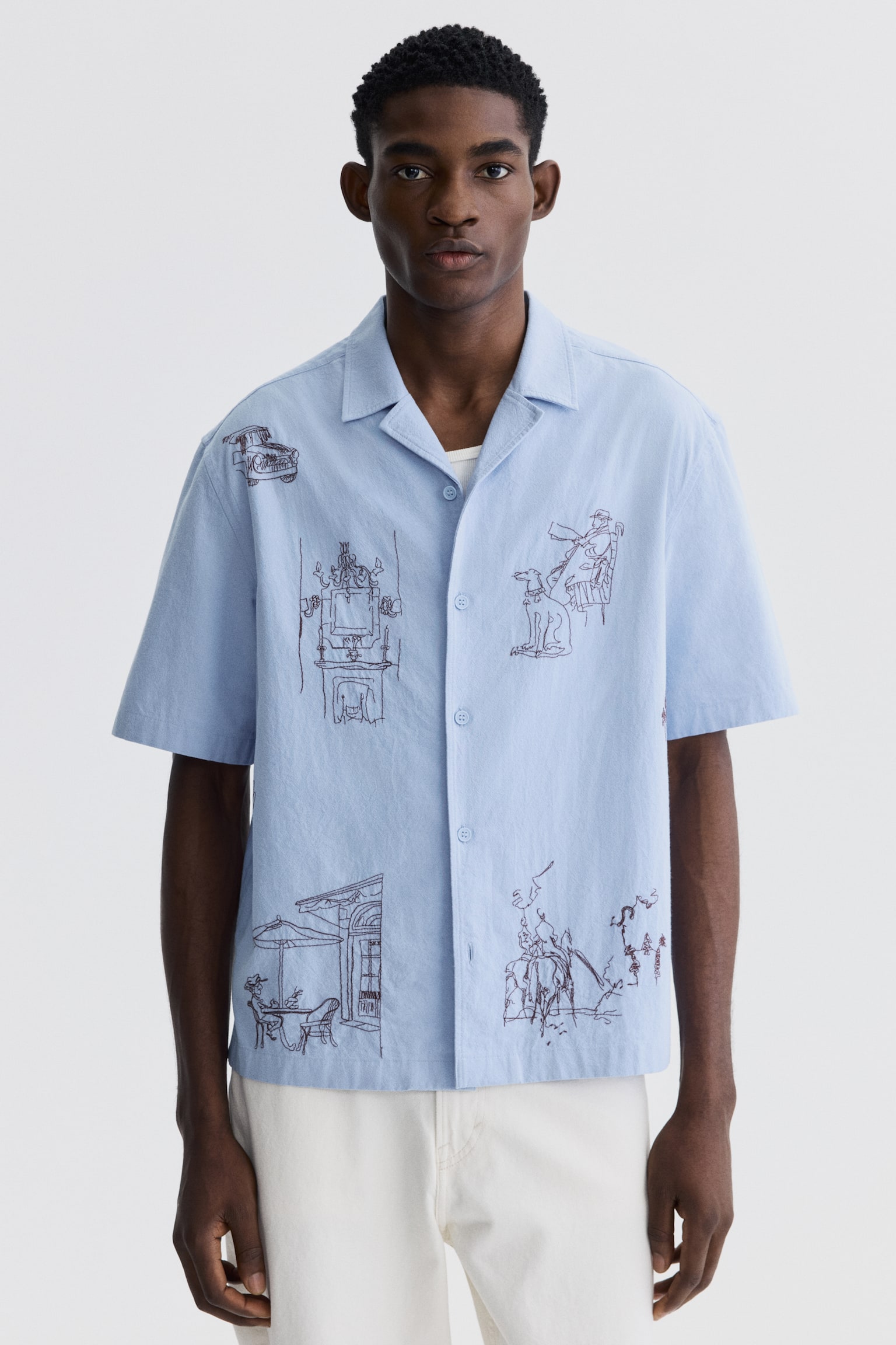 Relaxed Fit Cotton resort shirt - 6