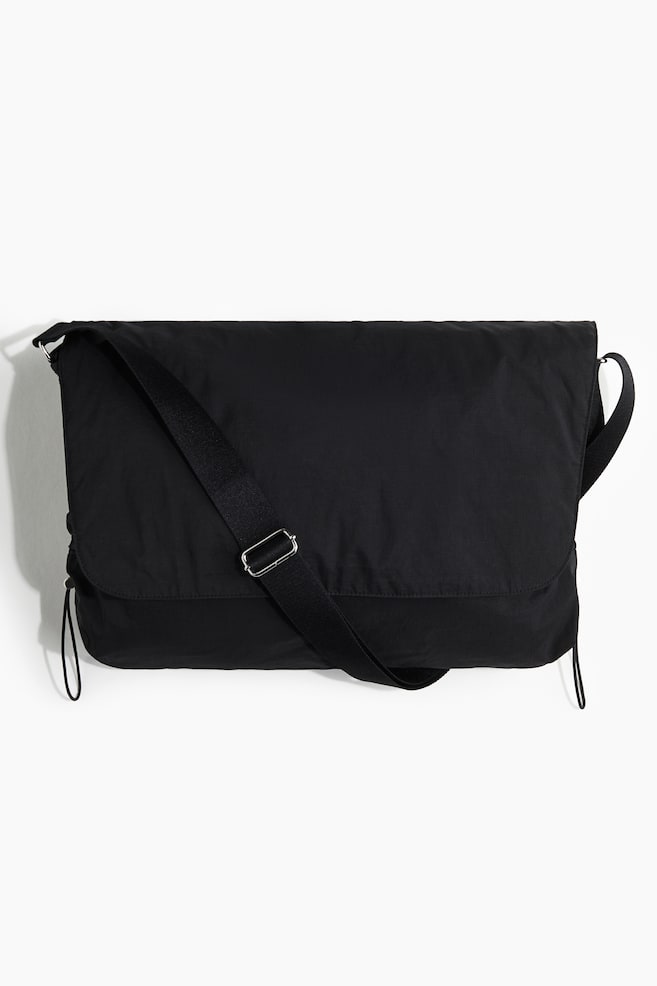 Nylon messenger bag - Black - 1