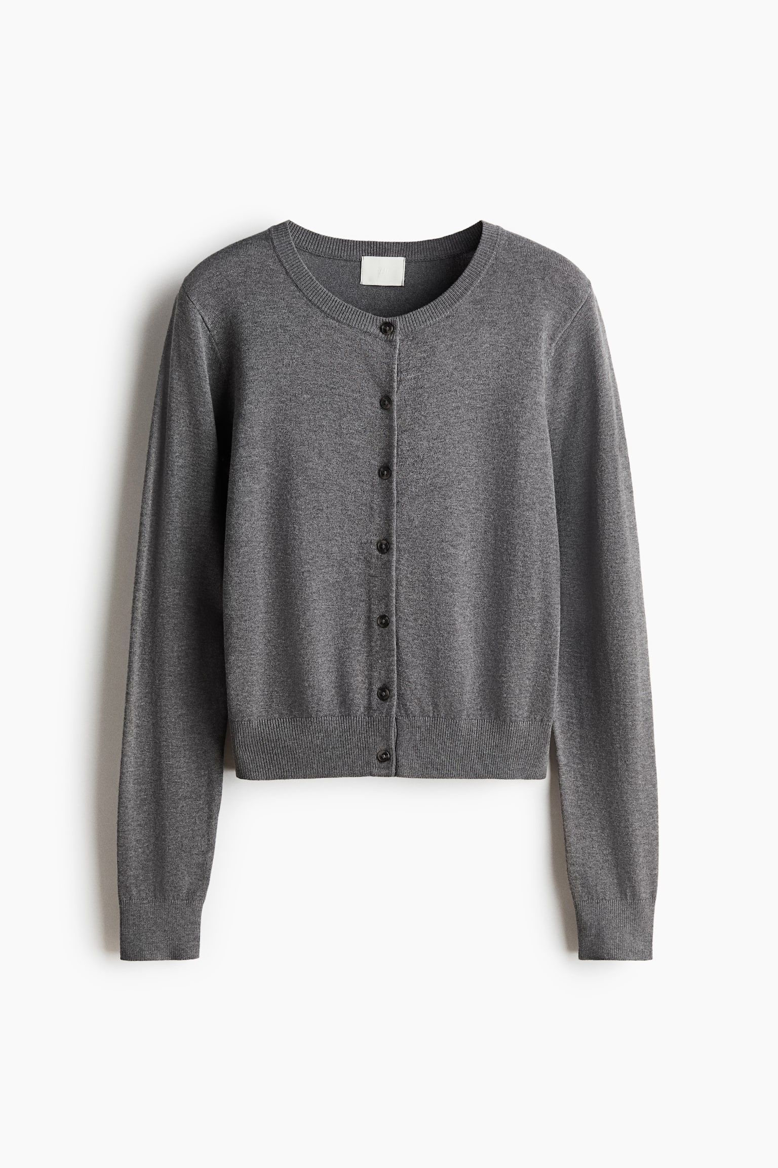 Fine-knit cardigan - Dark grey marl/Cream/Light beige/Black/Dark brown/Dark mole/Dark grey/Bright orange/White/Black striped/Light greige/Lilac/Black/White striped