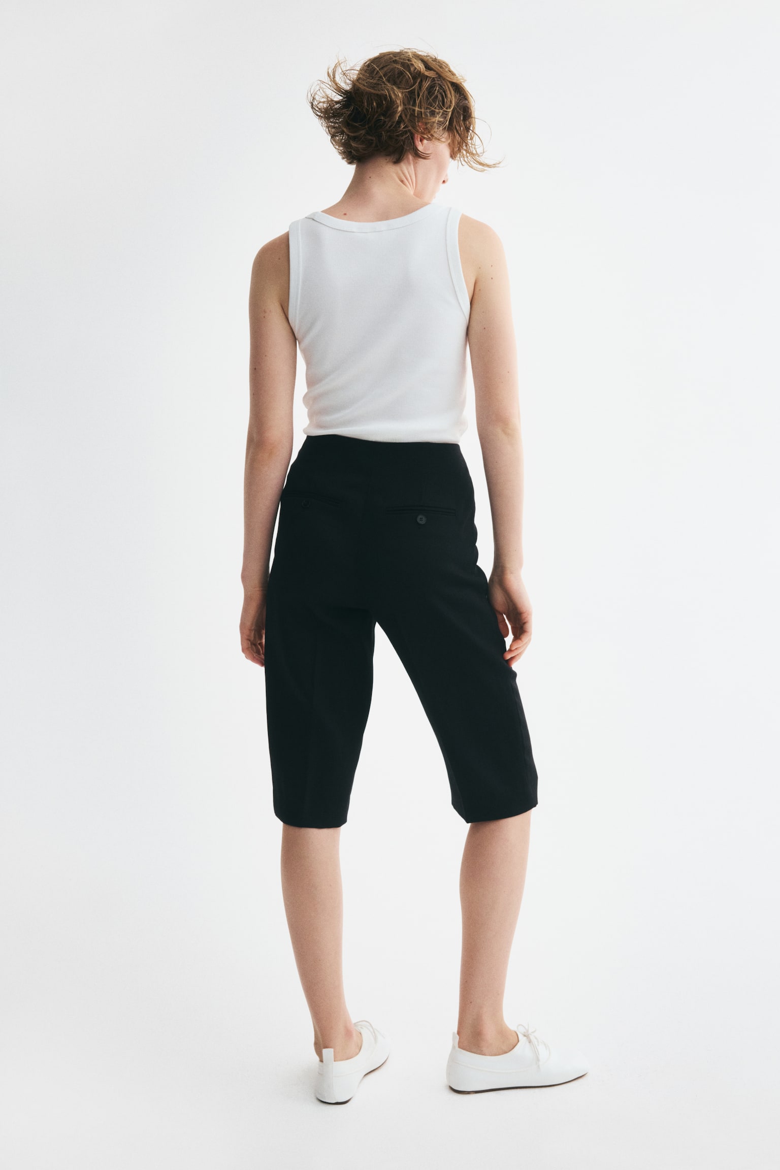 Женские брюки H&M Tailored Capri, цвет: Чёрный — фото 4