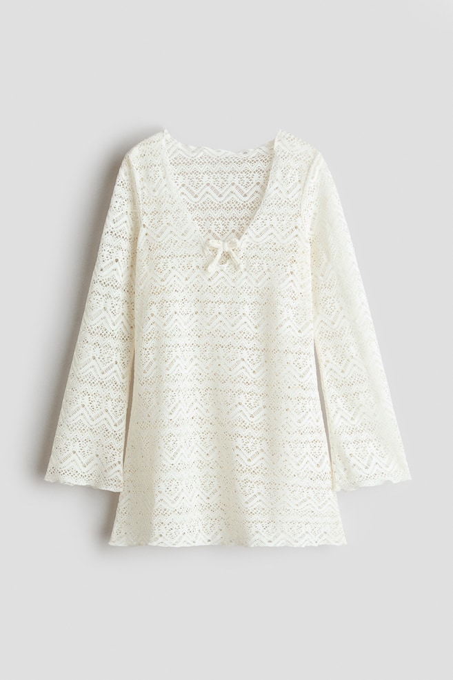 Lace-look beach dress - Cream - 1