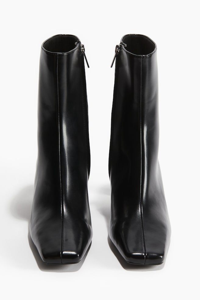 Bottines à talon - Noir/Marron foncé - 1