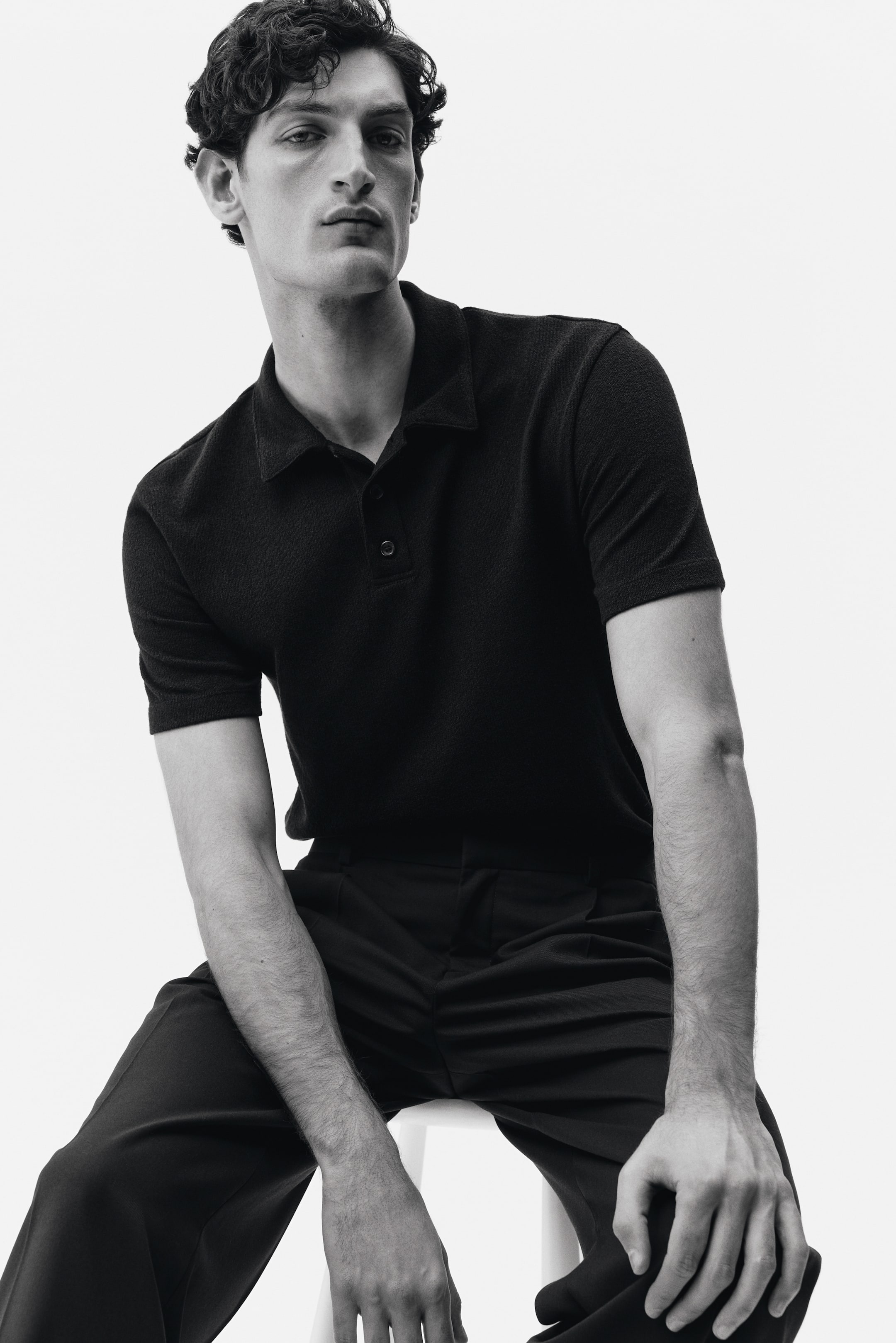 View larger image: Regular Fit Polo shirt - Dark blue - Men | H&M US 2