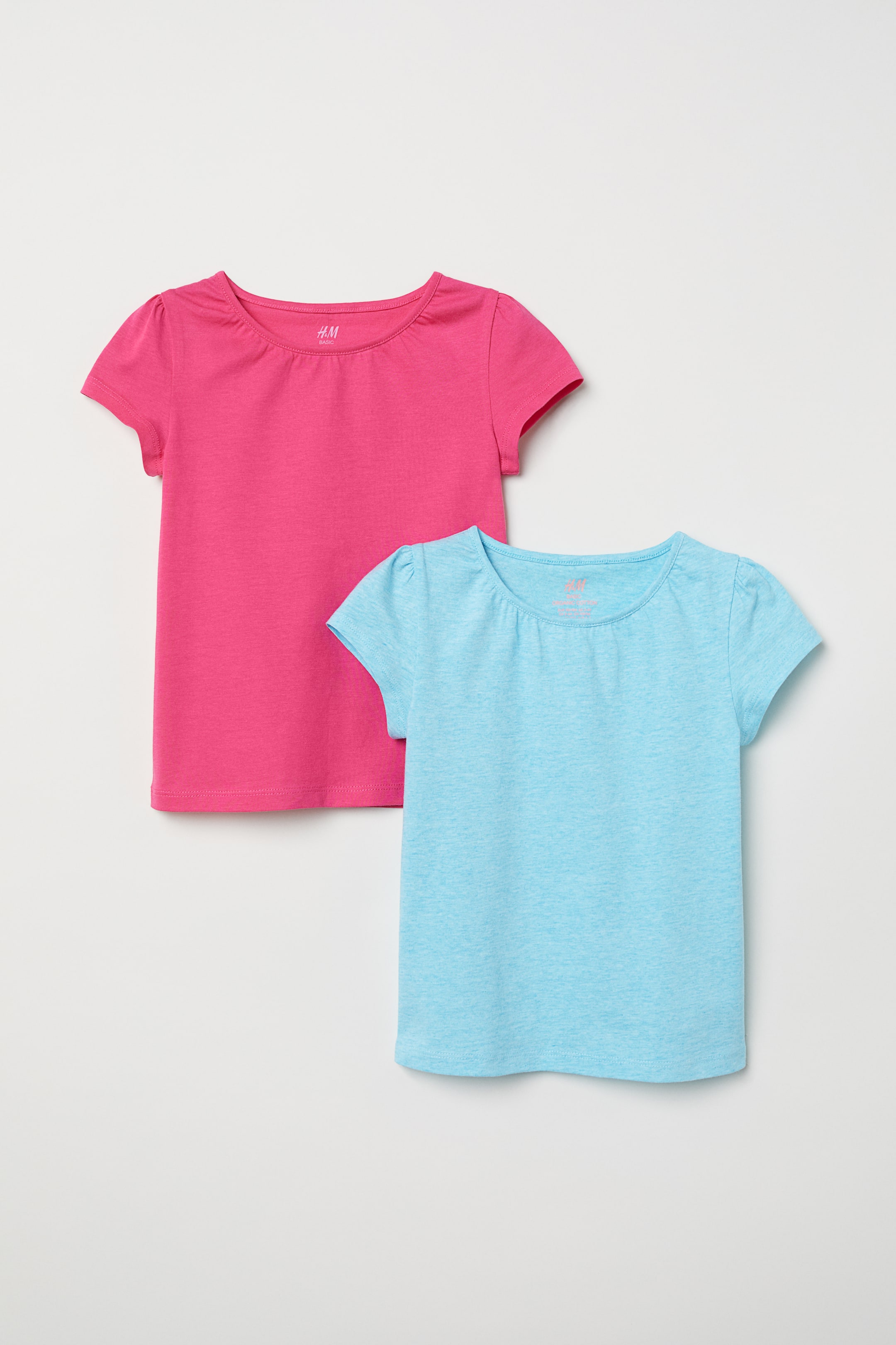 View larger image: 2-pack jersey tops - Light turquoise marl - Kids | H&M GB 1