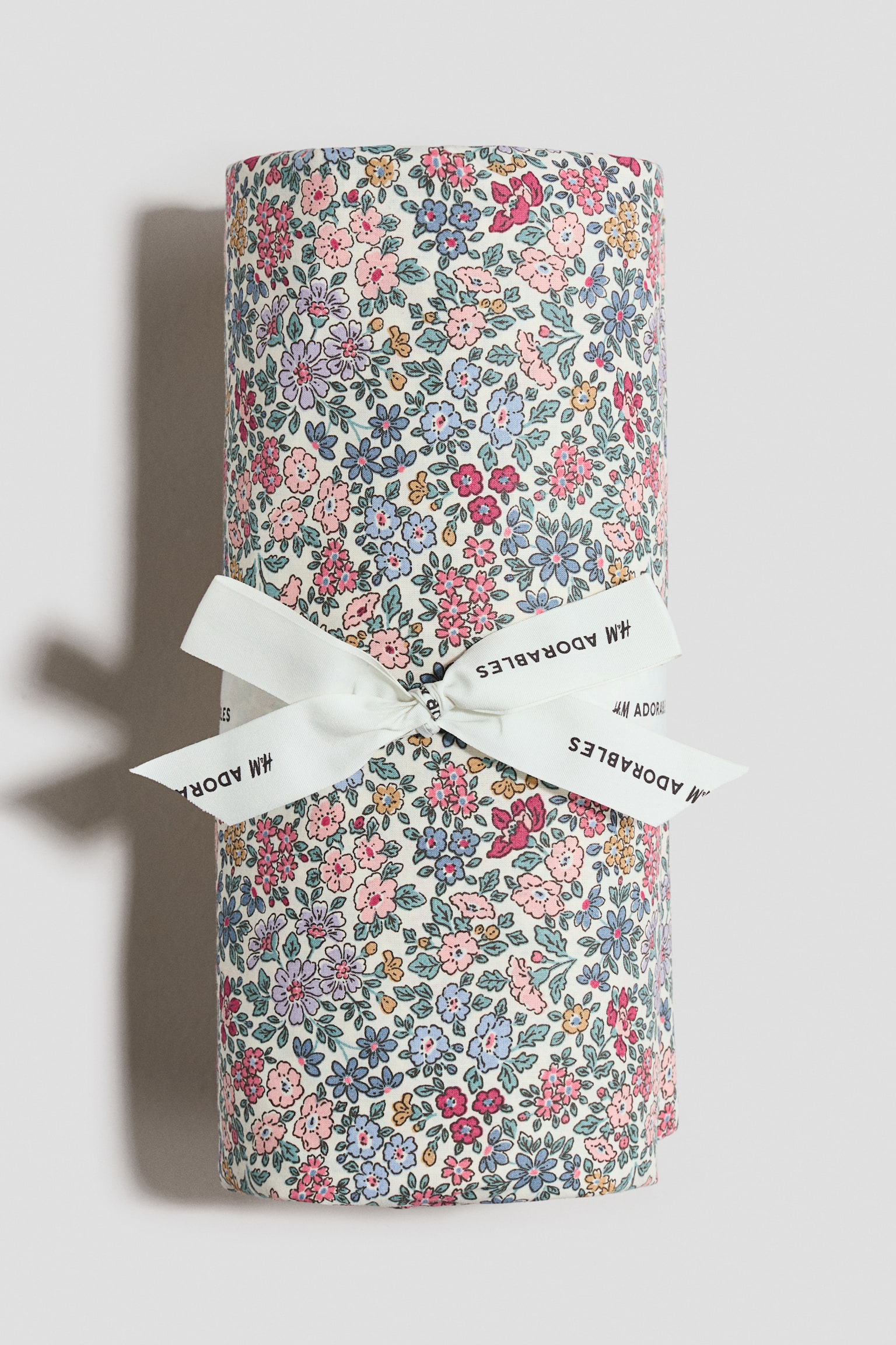 Sada povlečení z bavlněného perkálu - Krémová/květinový vzor