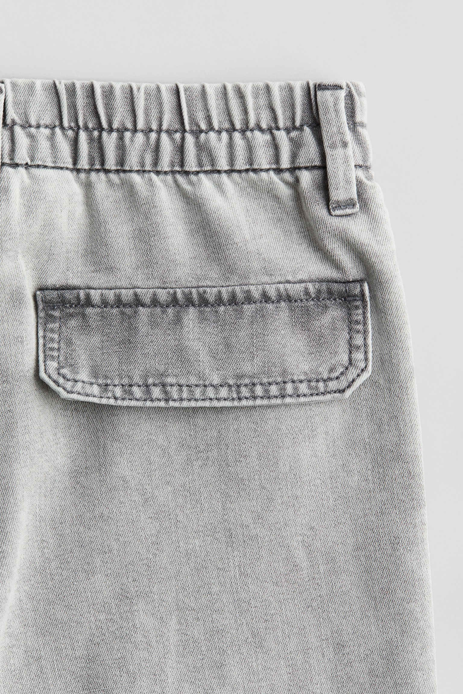 Wide Cargo Pants - Light grey/Cream - 3