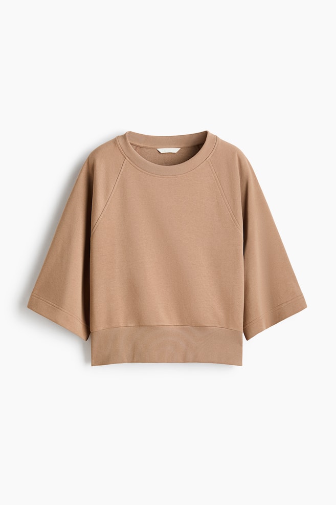 Sweatshirt - Dunkelbeige/Hellbeige/Weinrot - 1