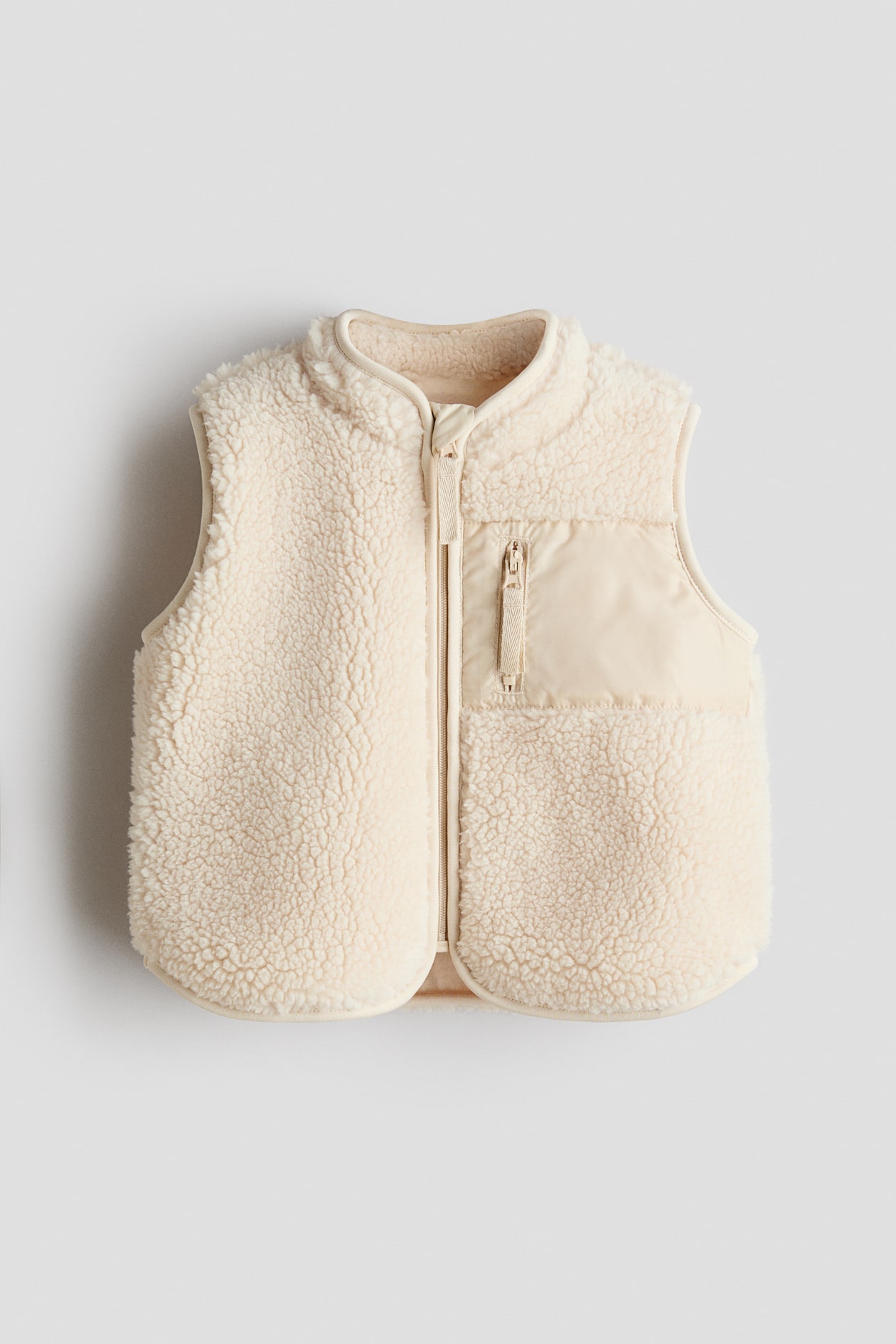 Light beige Teddy Vest for kids | H&M AU