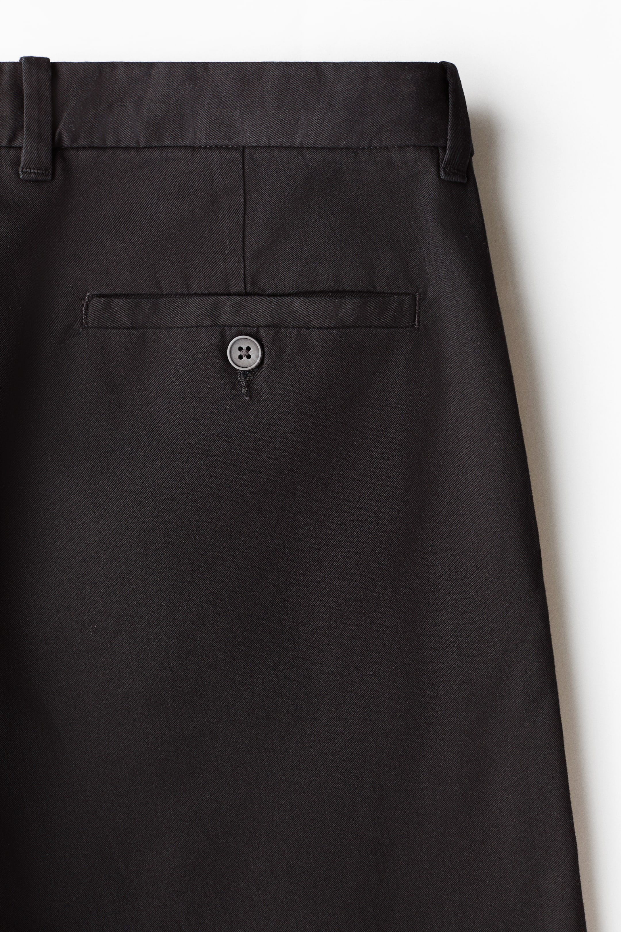 View larger image: Slim-Fit Cotton Chinos - Black - Men | H&M US 7