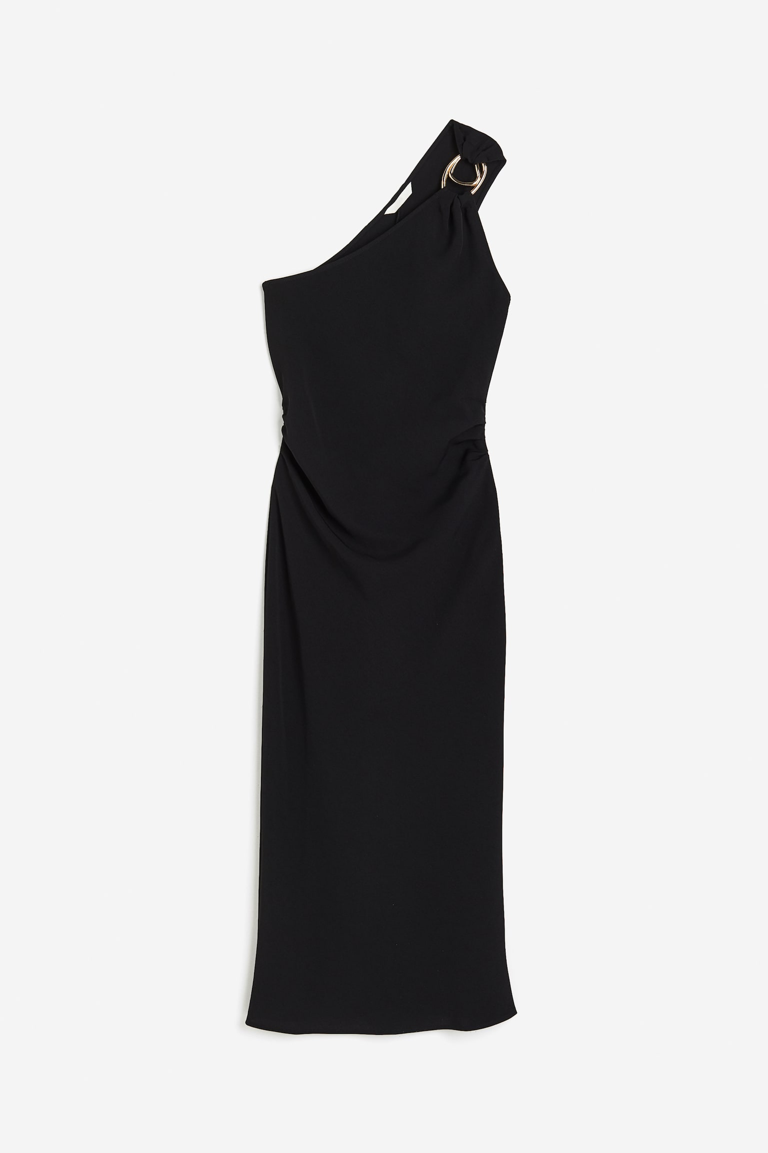 One Shoulder Dress - Black - 1