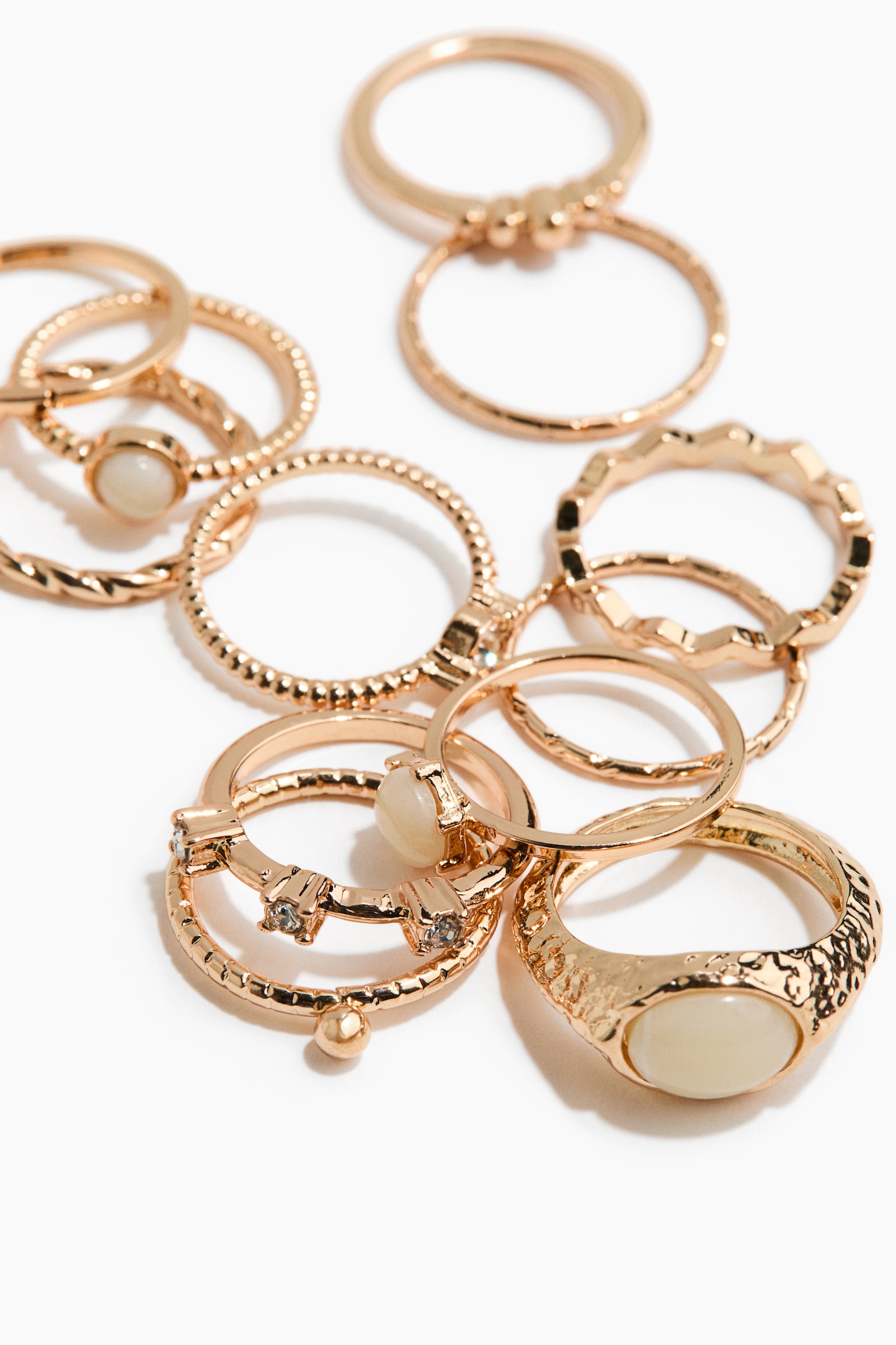 12-pack rings - Gold-coloured/Beige - 2