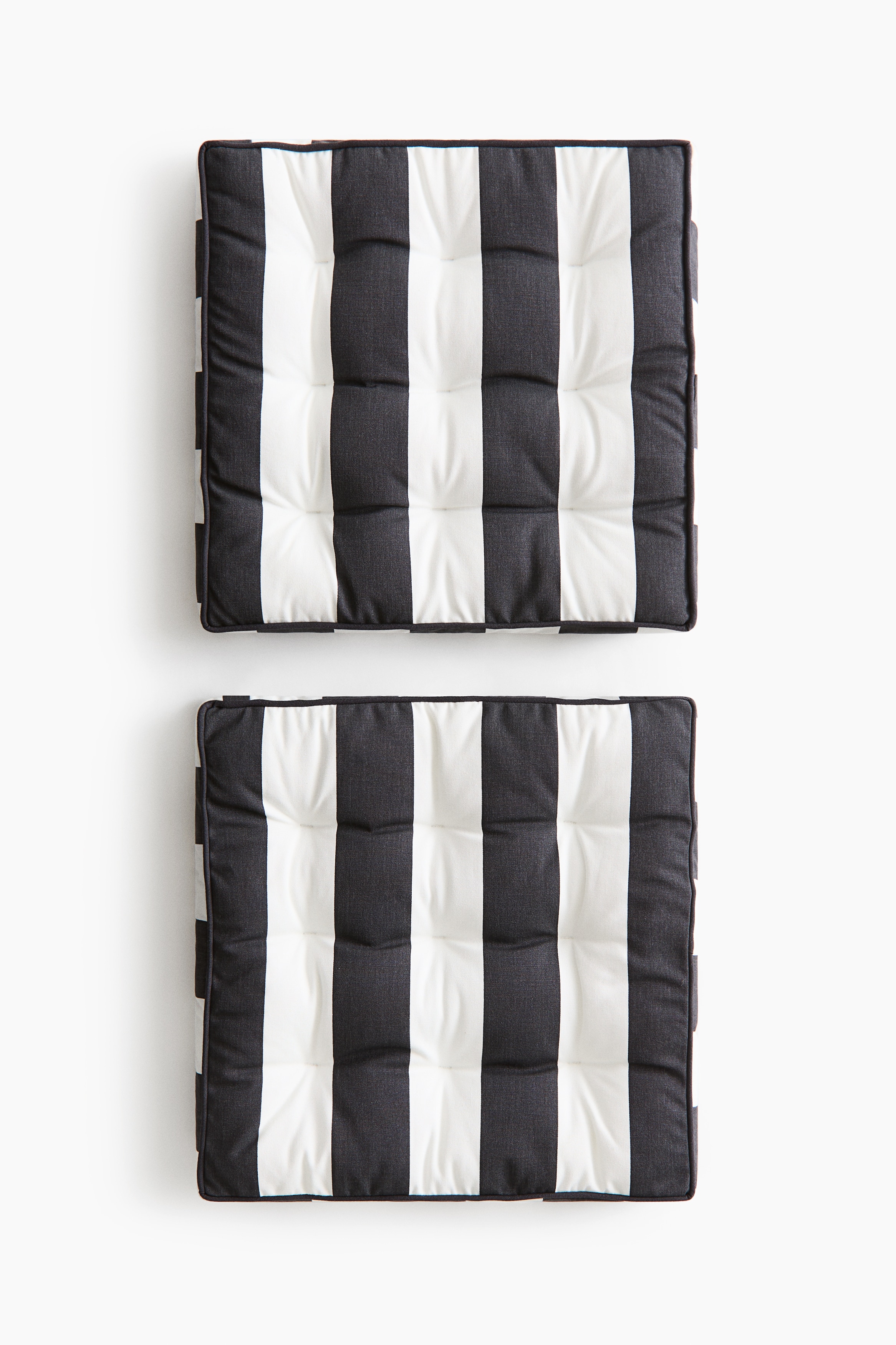 2-Pack Outdoor Seat Cushions - Dark gray/striped/Dark green/striped/Blue/striped