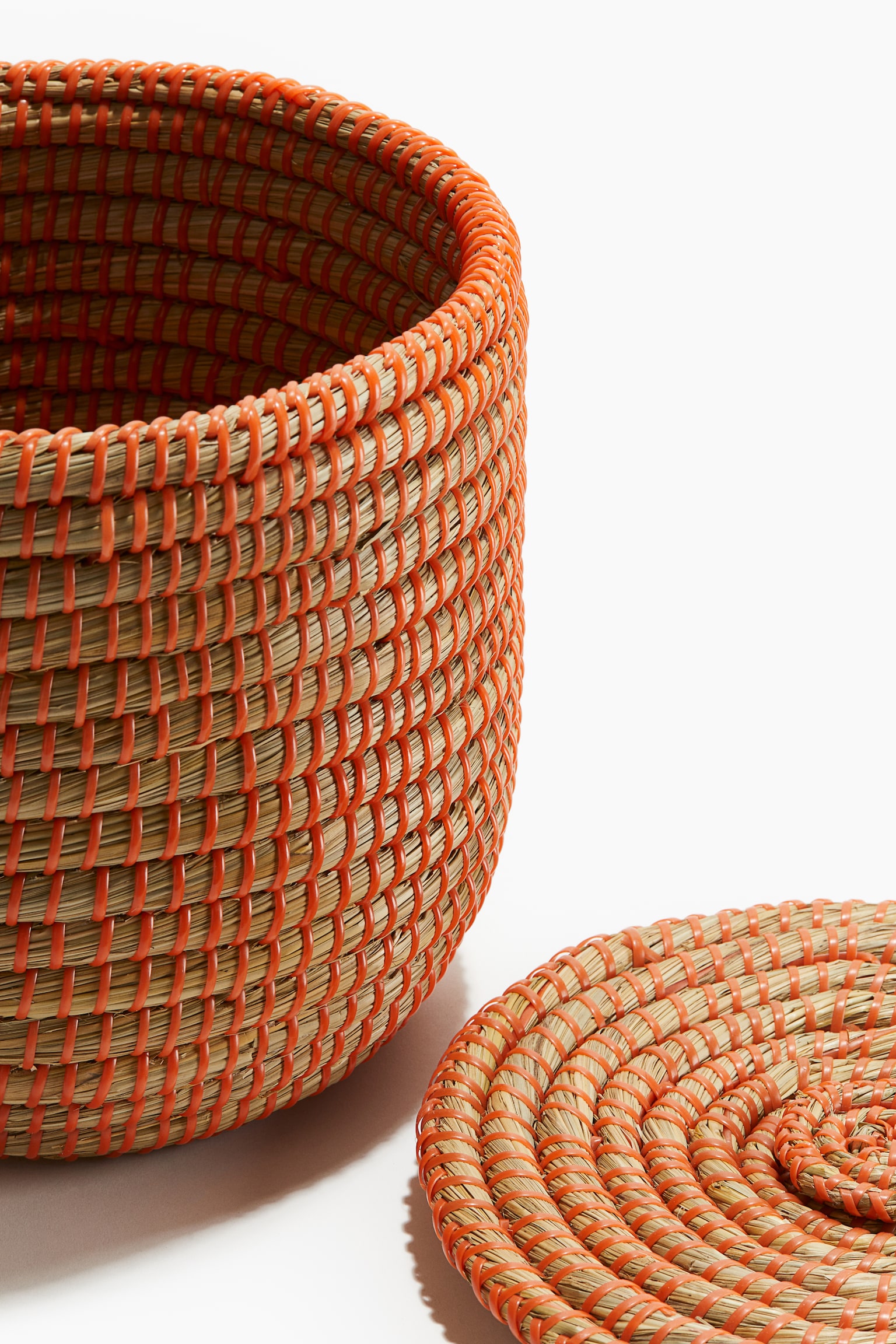 Handmade storage basket - Orange - 3