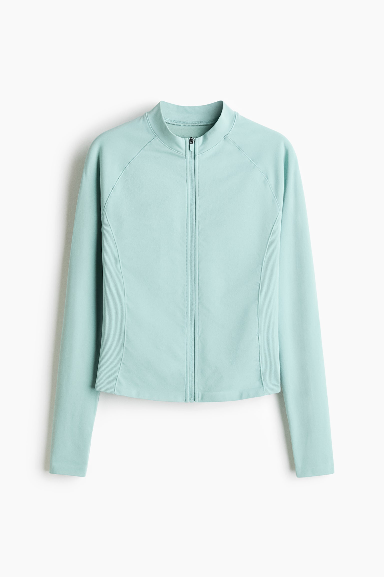 Seamless Activewear Jacket with DryMove™ - Light turquoise/Gray/Brown - 1