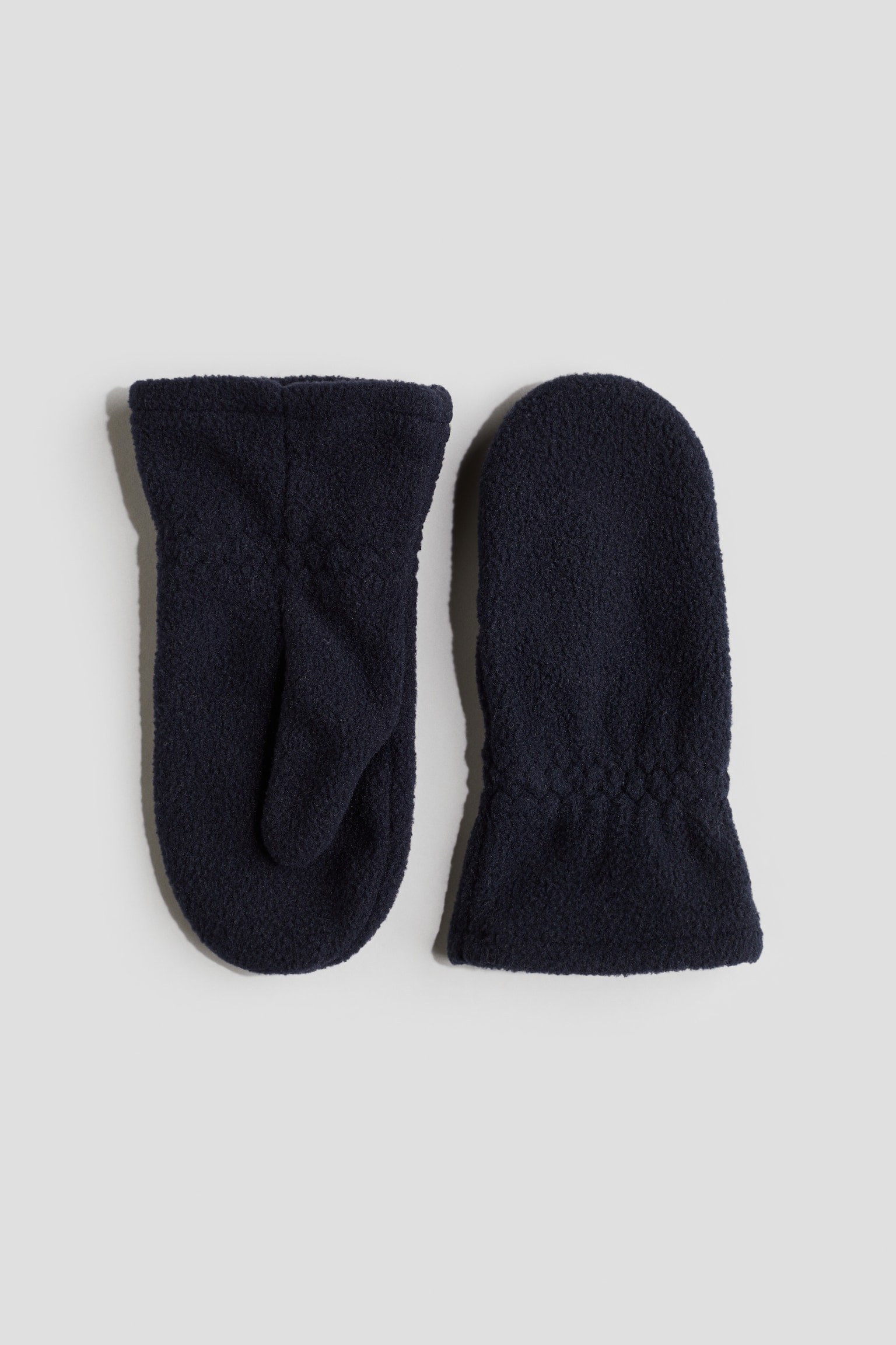 Fleece mittens - Navy blue/Dusty pink - 1