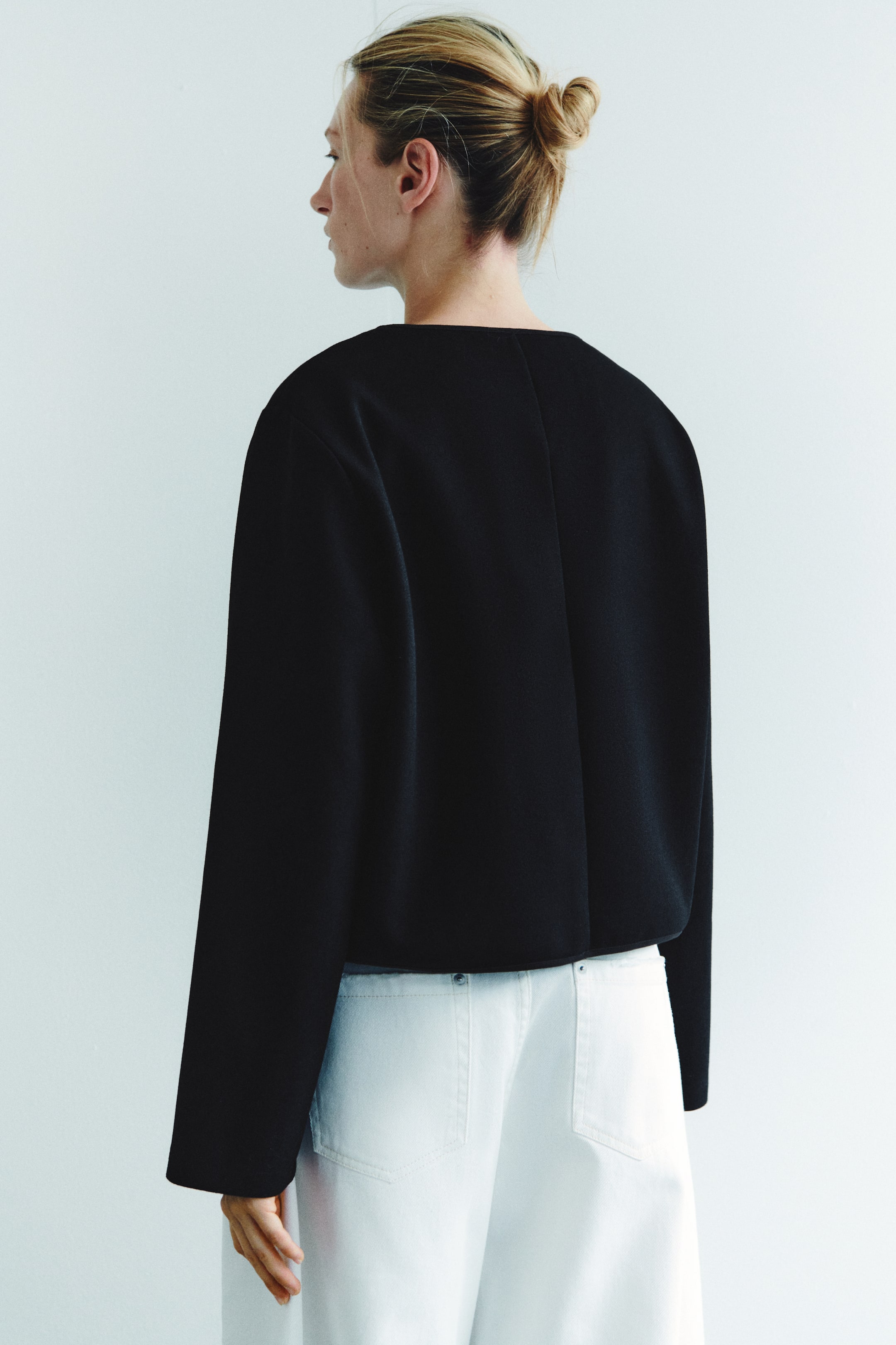 Brushed Knot-Button Jacket