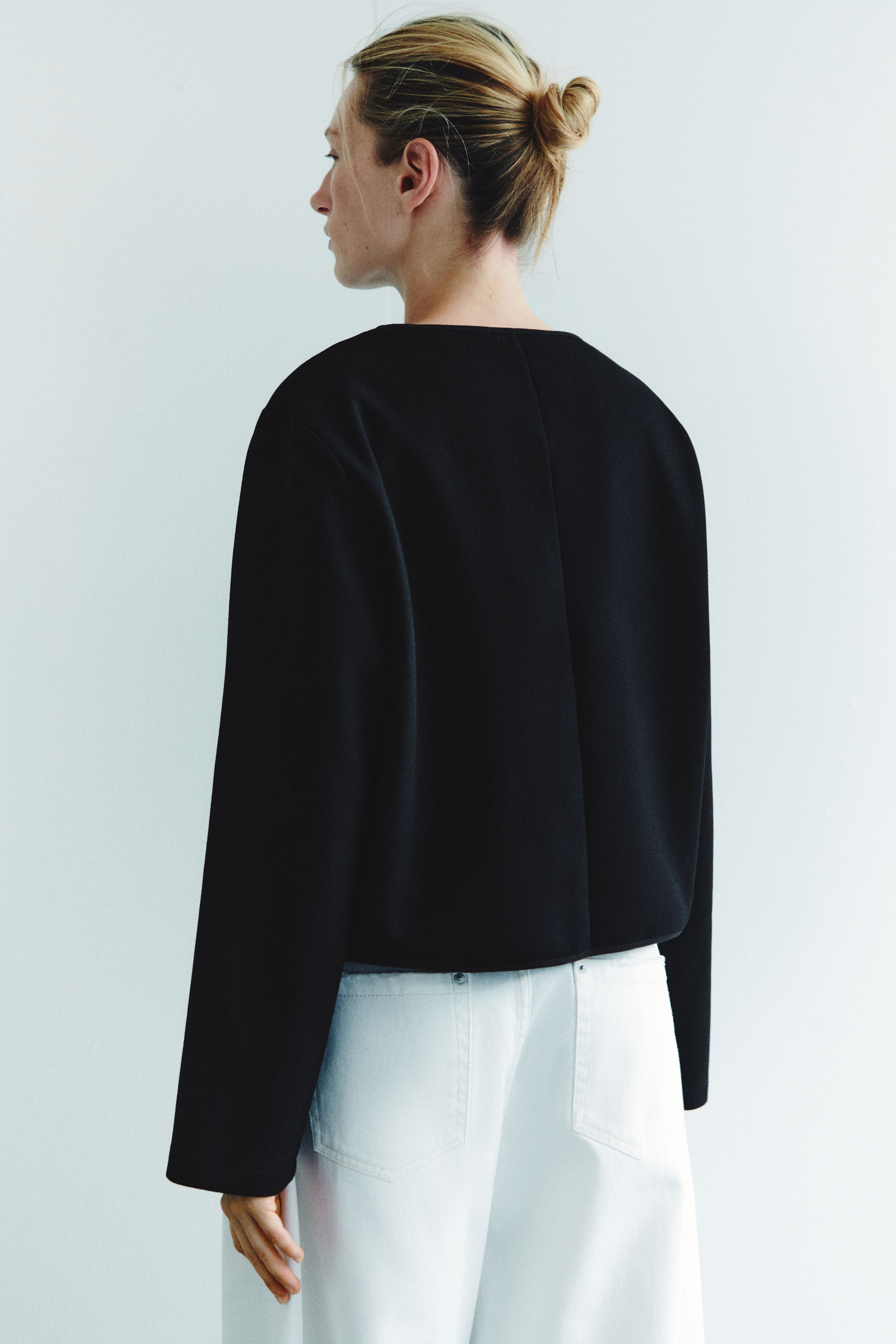 Brushed Knot-Button Jacket