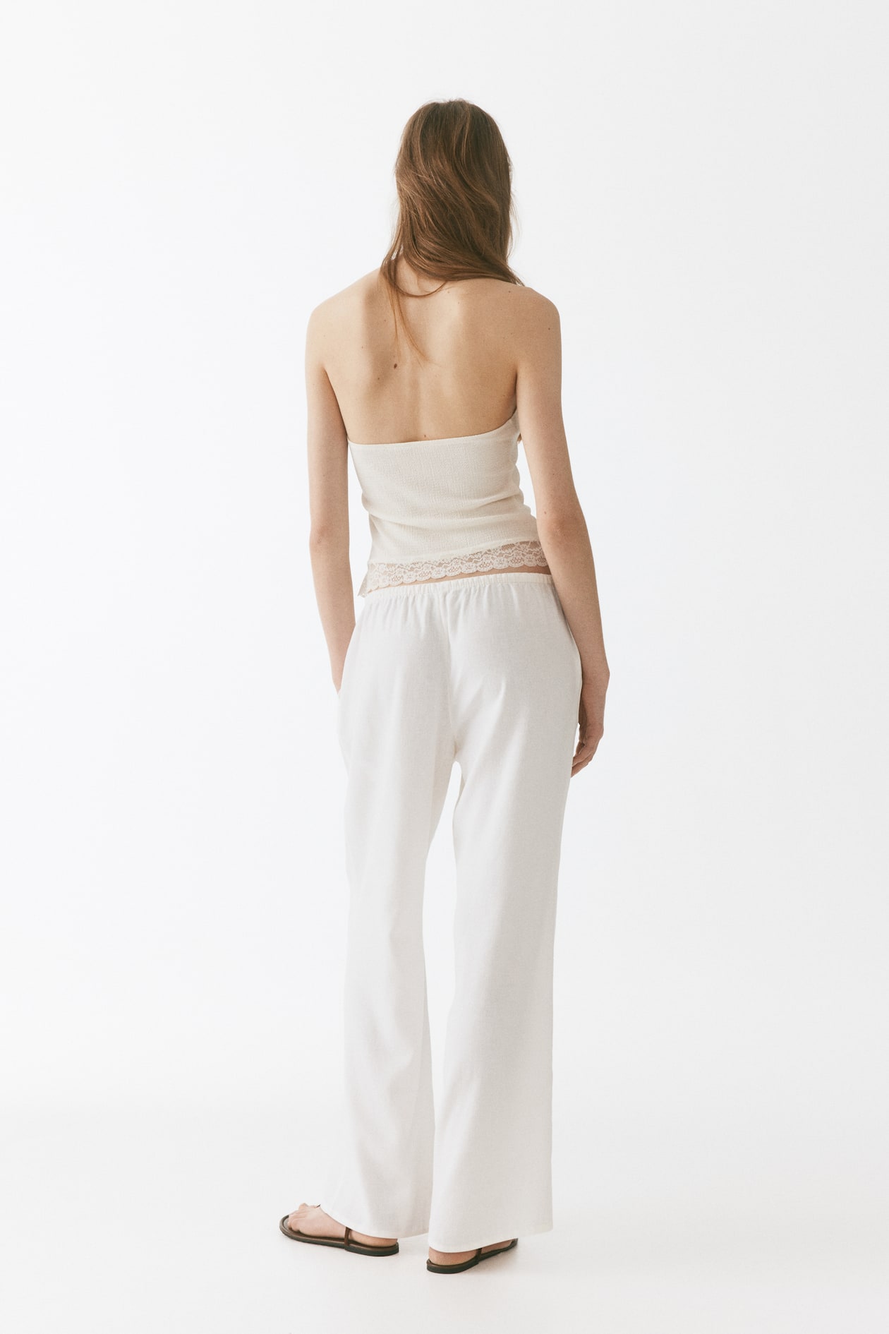 Linen-Blend Drawstring Pants - image 5