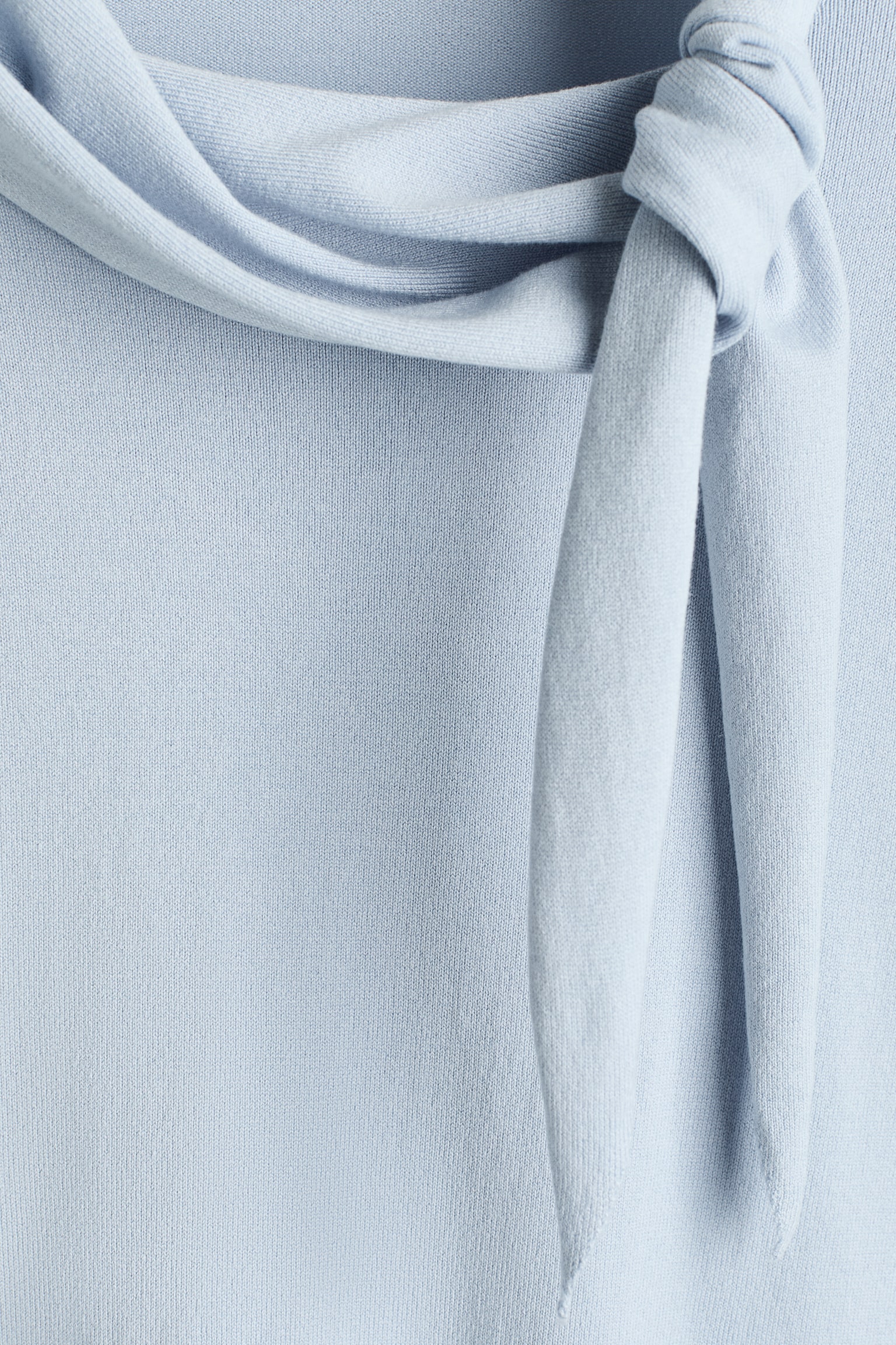 Scarf-collar jumper - Light blue/Navy blue - 2