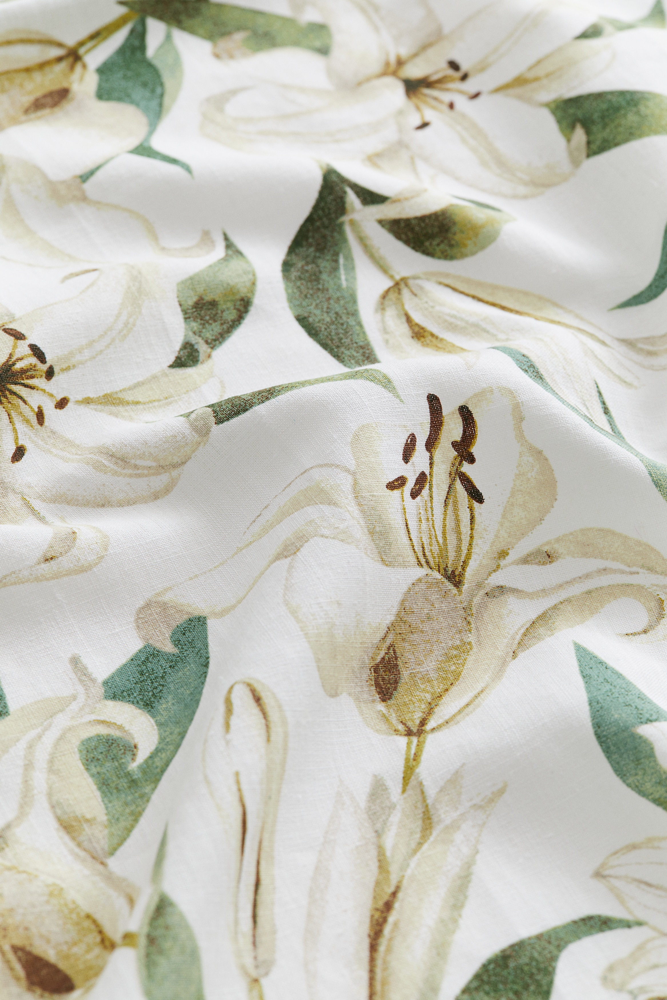 パターンテーブルクロス - ナチュラルホワイト／フローラル