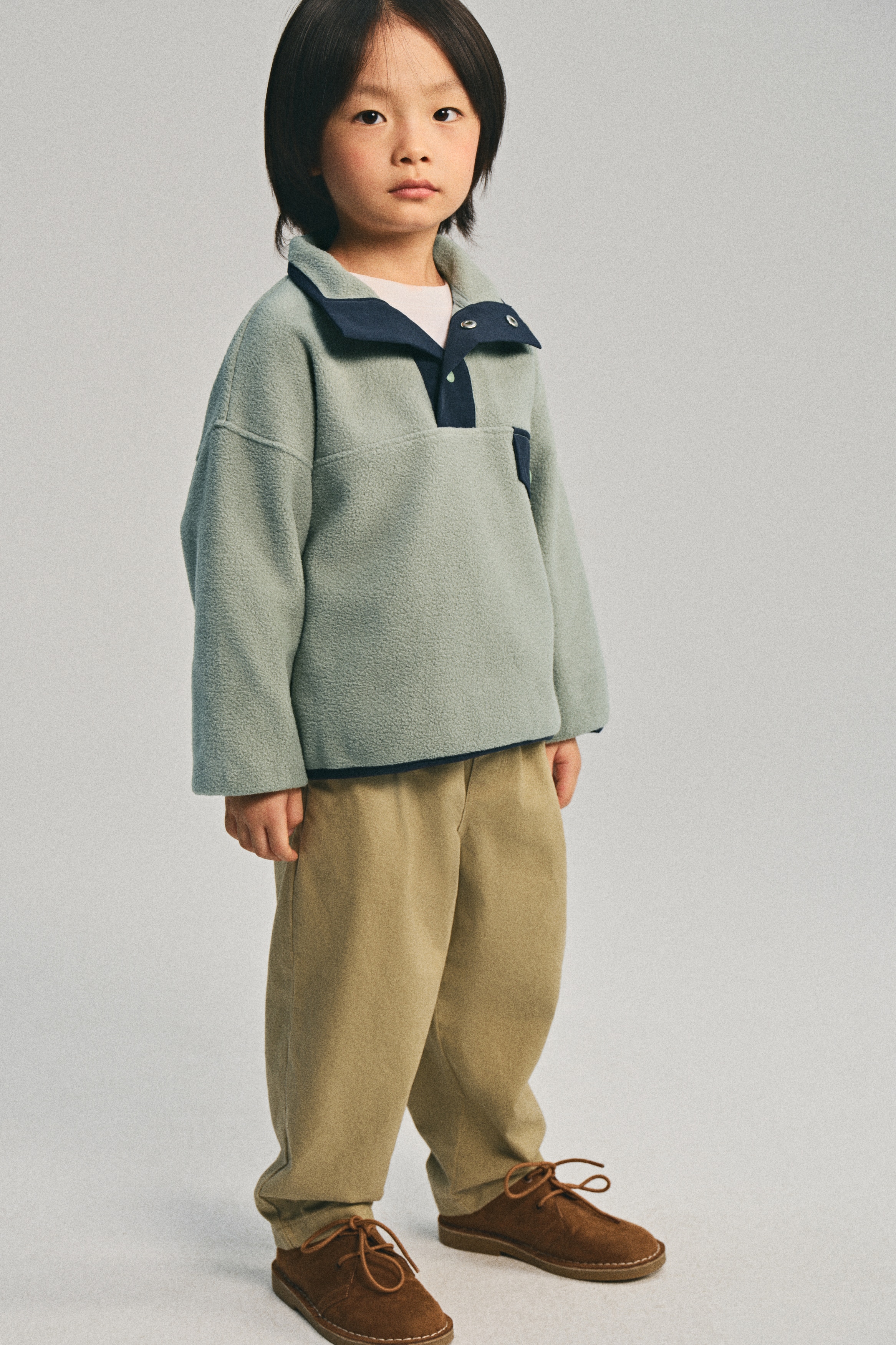 コットンツイルジョガーパンツ - ベージュ - Kids | H&M JP