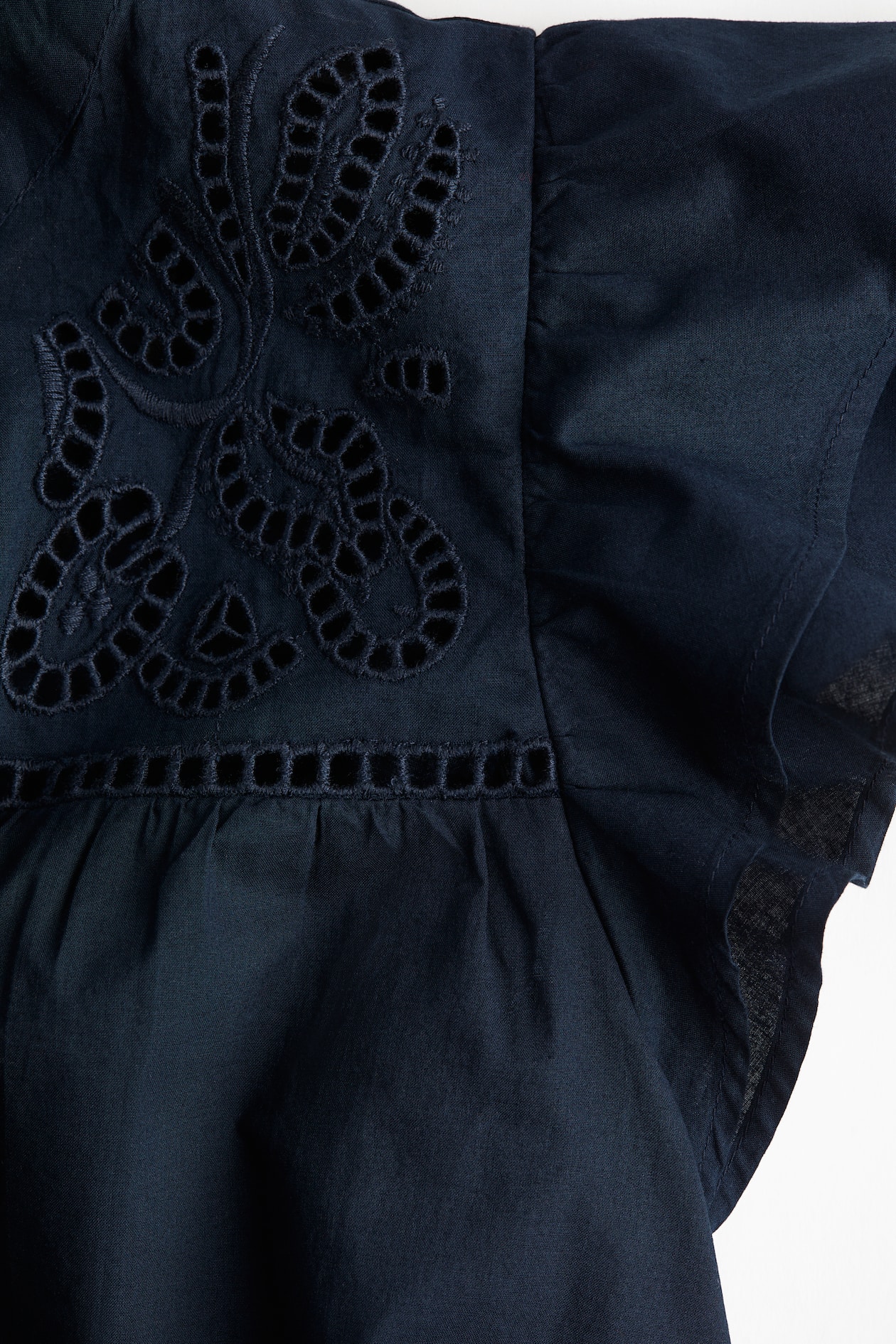 Blouse with Eyelet Embroidery - image 2
