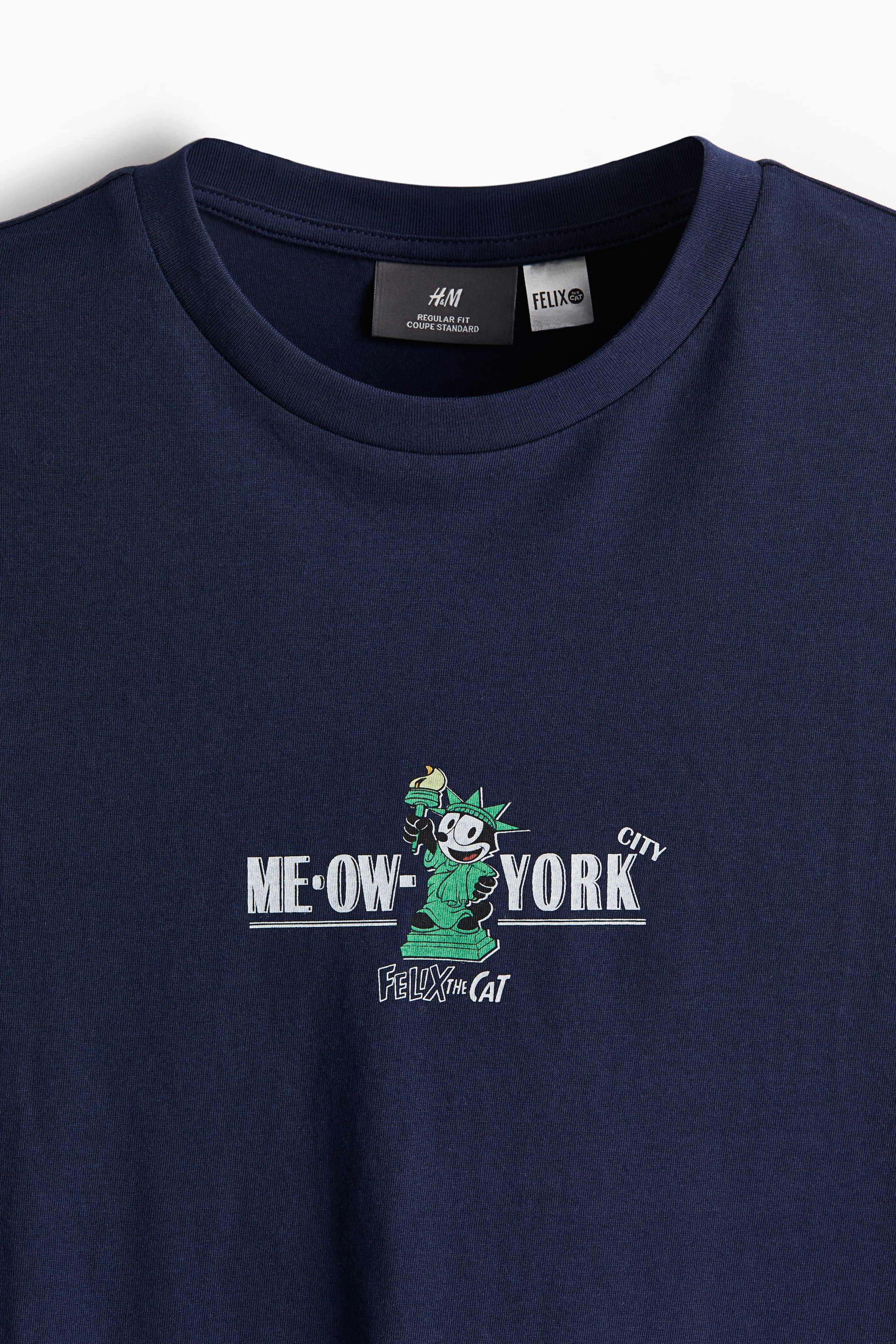 Regular Fit T-shirt - Navy blue/Felix the Cat - Men | H&M CA