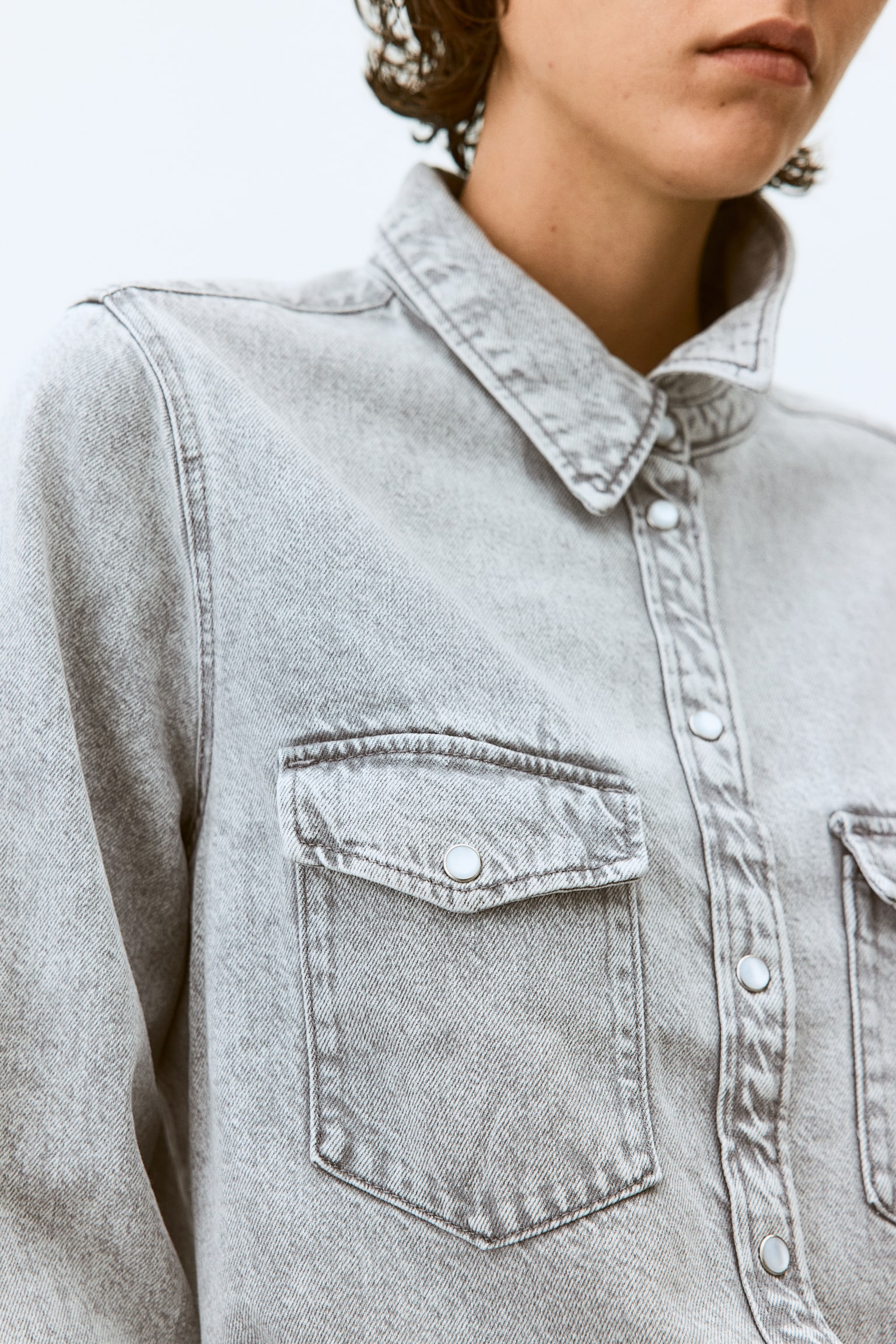 Denim shirt - Light denim grey/Dark denim blue/Light denim blue/Dark denim grey/Denim blue - 4