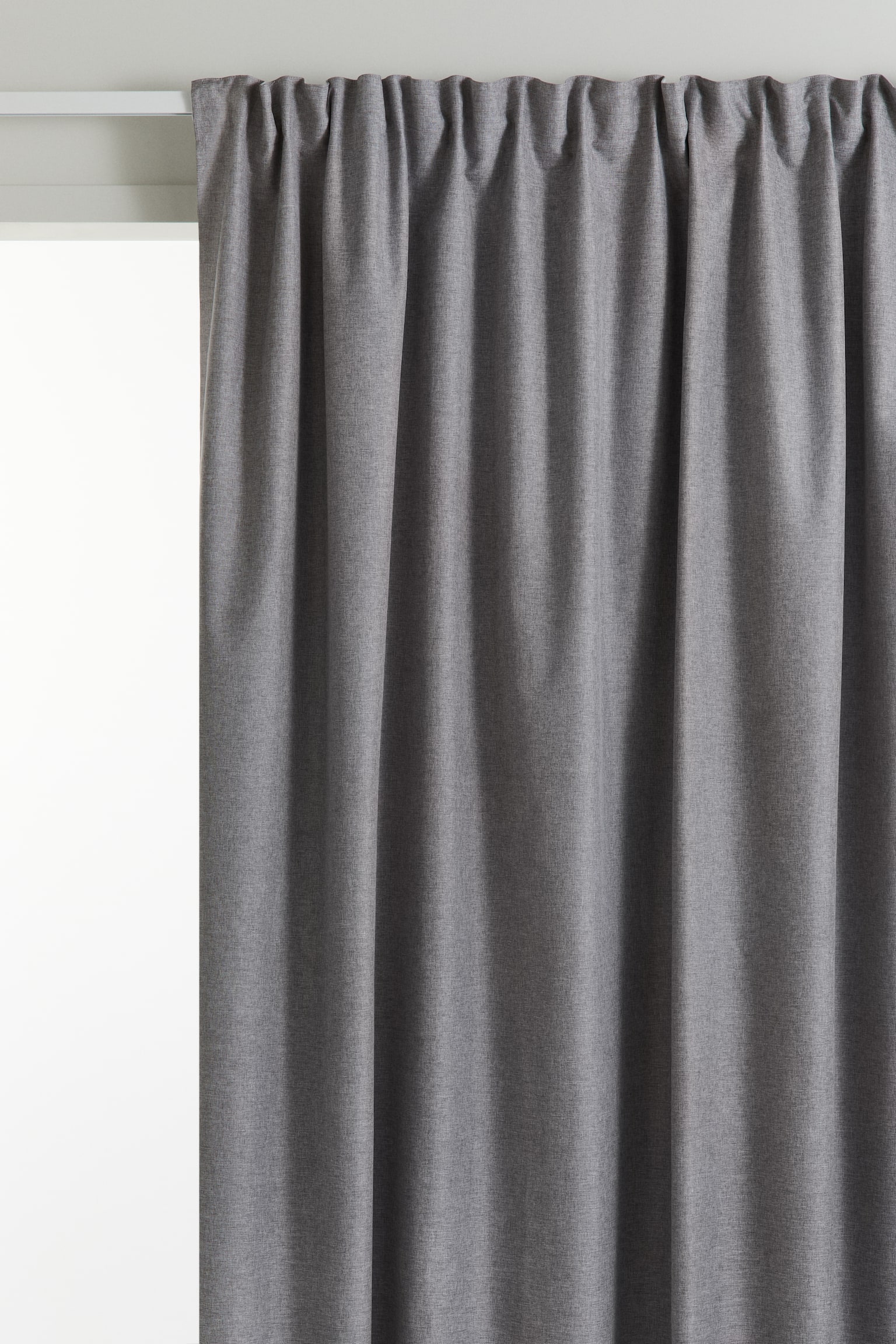 Blackout curtain length - Grey/Beige - 1