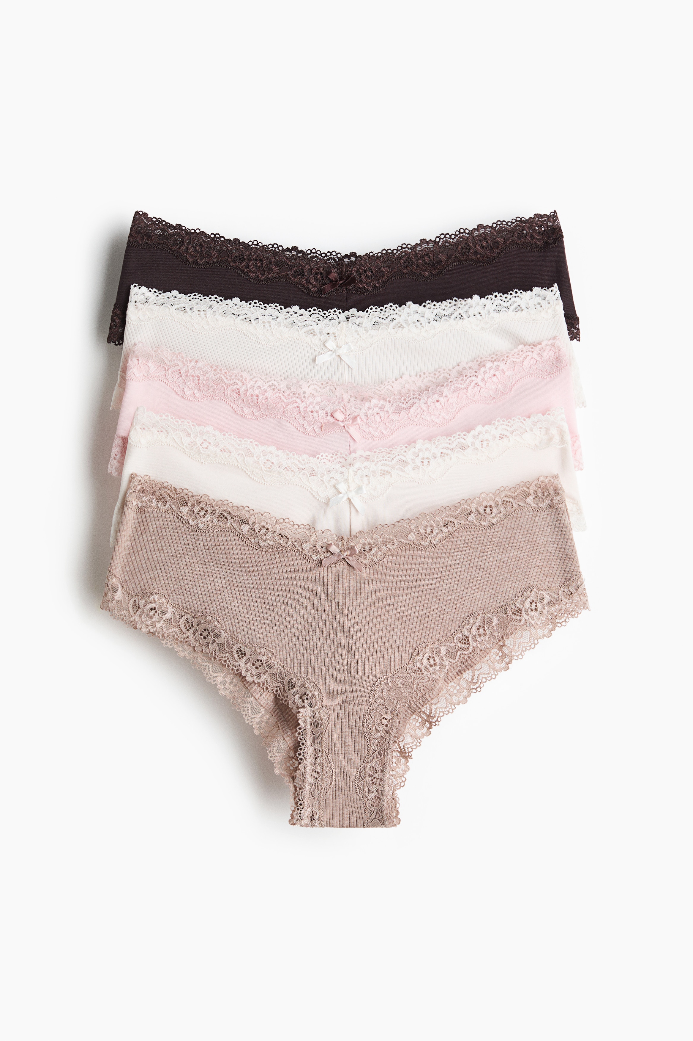5-pack Cotton and Lace Hipster Briefs from H&M - $23.99