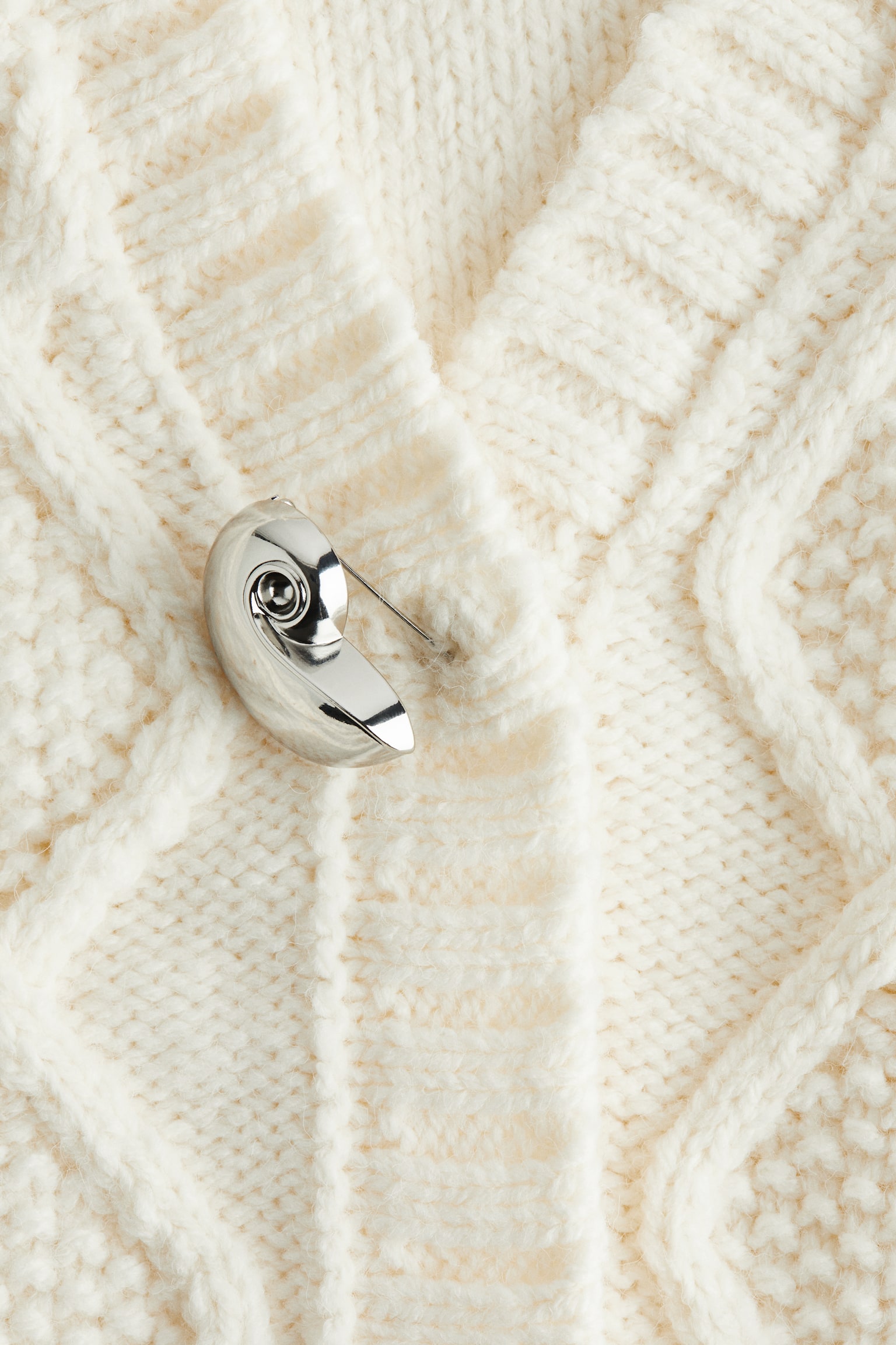 케이블 니트 베스트 - 크림 - 7