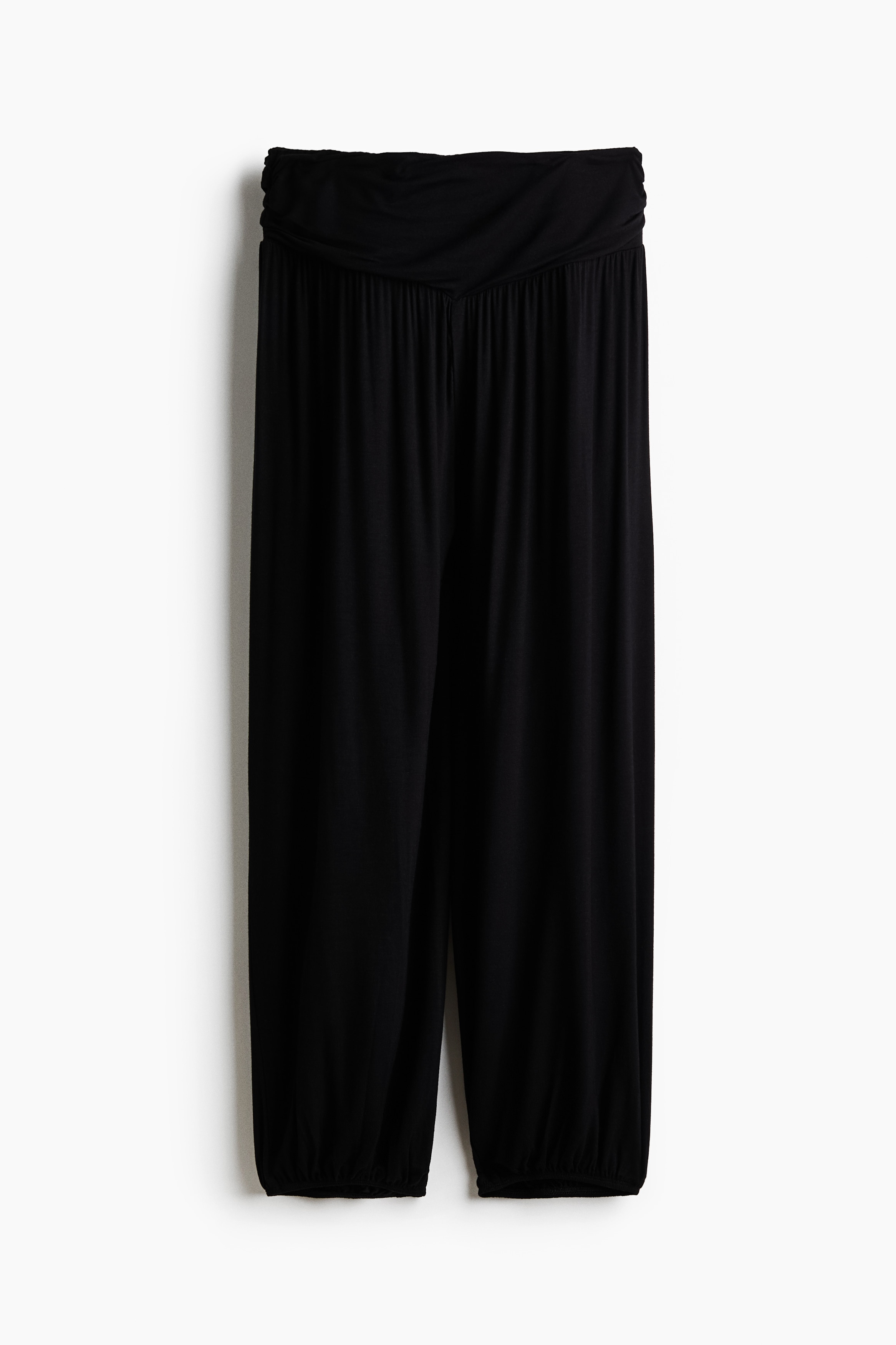 Viscose Balloon Pants - Black/Dark plum purple/Navy blue