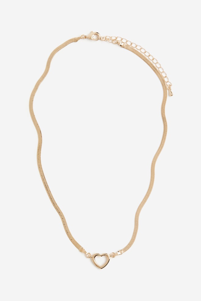 Pendant necklace - Gold-coloured - 1