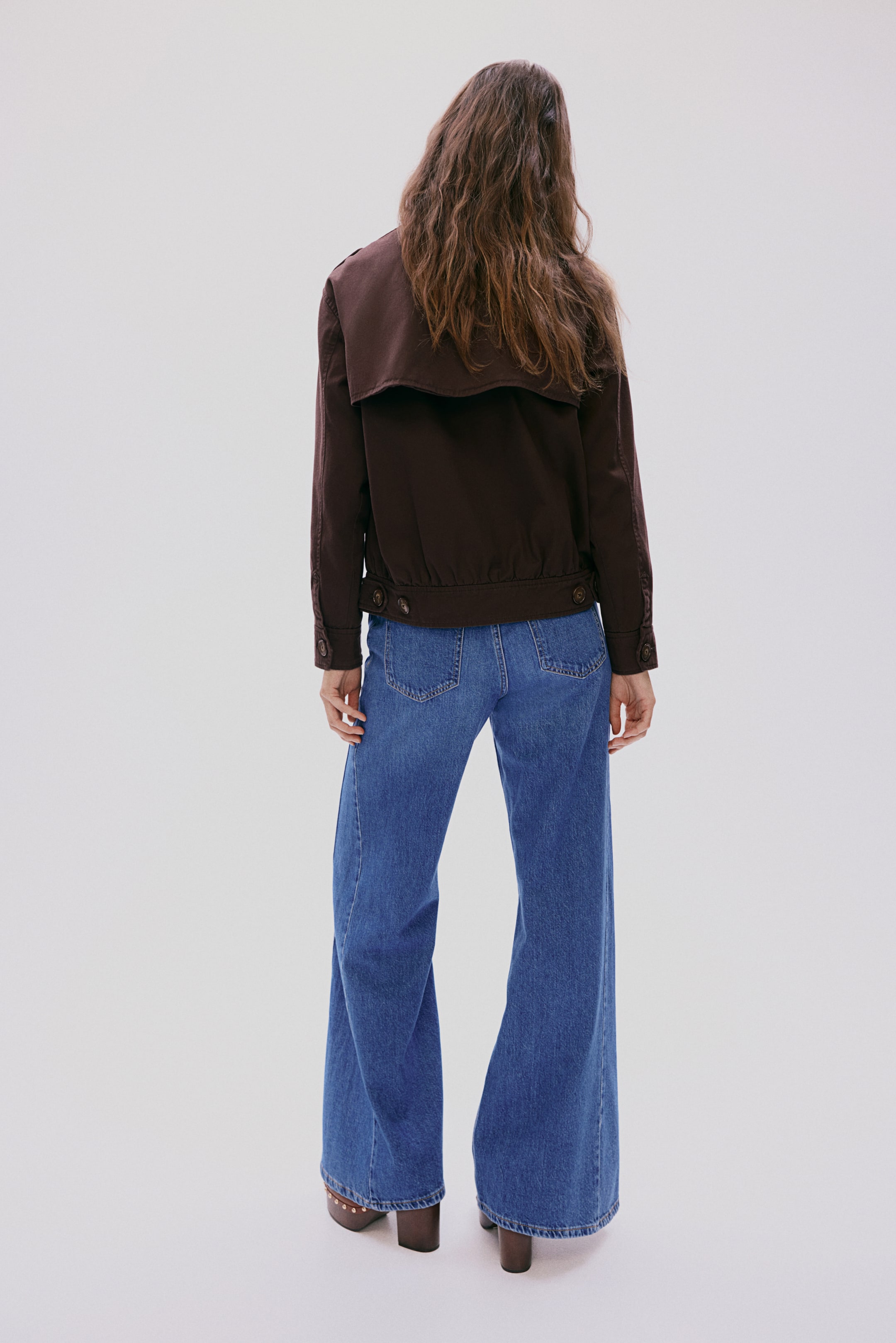 Женские куртки H&M Twill Jacket with Collar — фото 5