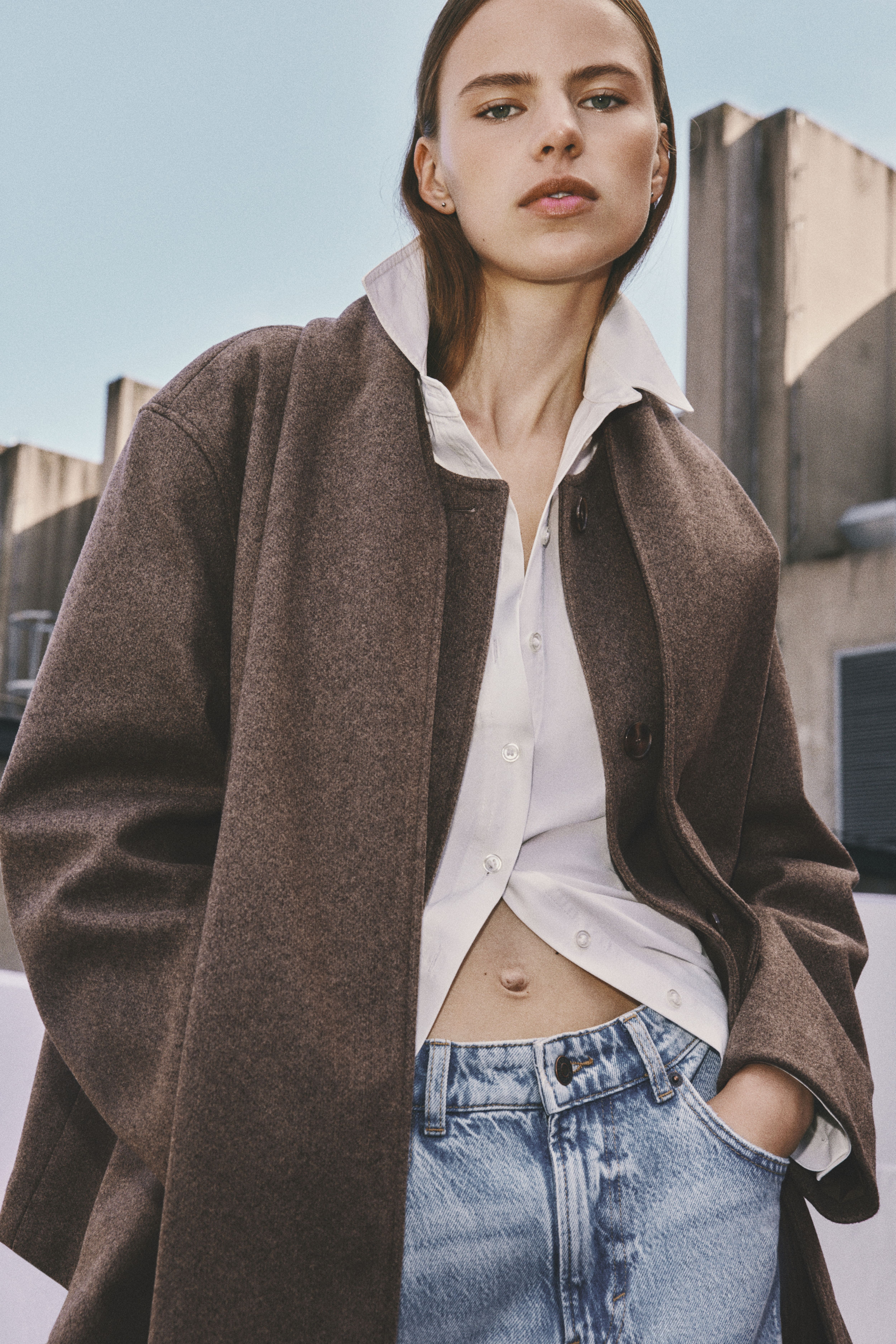 Scarf-Detail Jacket