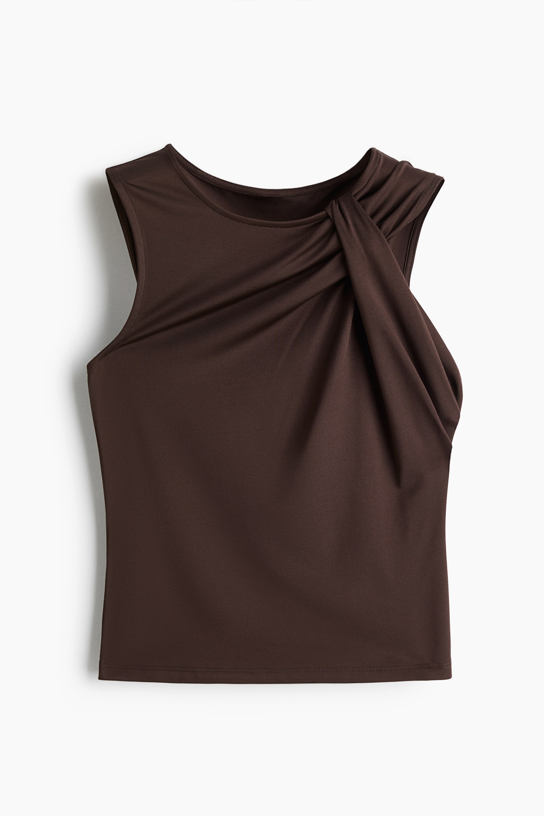Grotere afbeelding bekijken: Top met gedraaid detail - Bruin - DAMES | H&M BE 7
