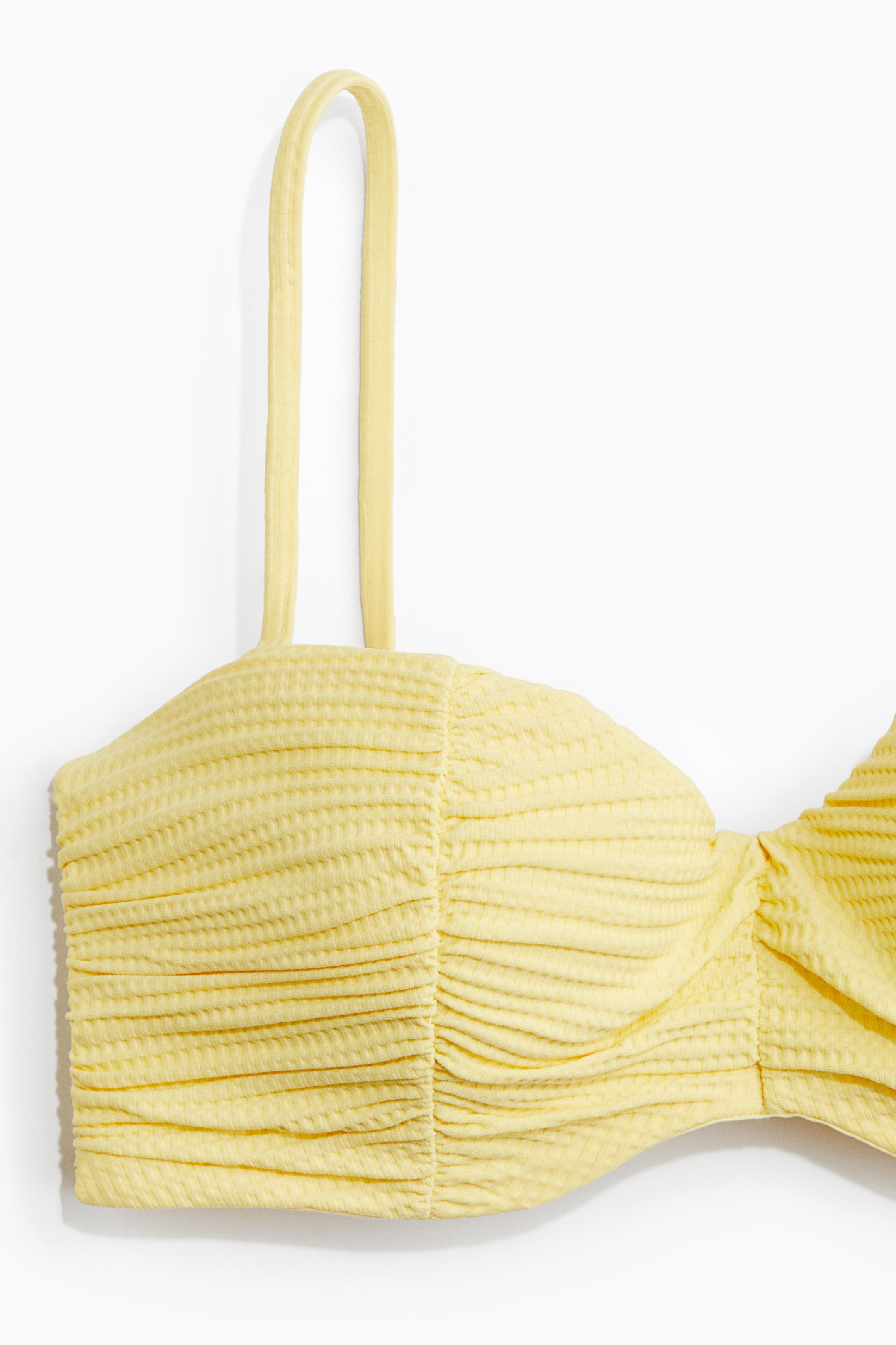 View larger image: Padded balconette bikini top - Light yellow | H&M IN 7