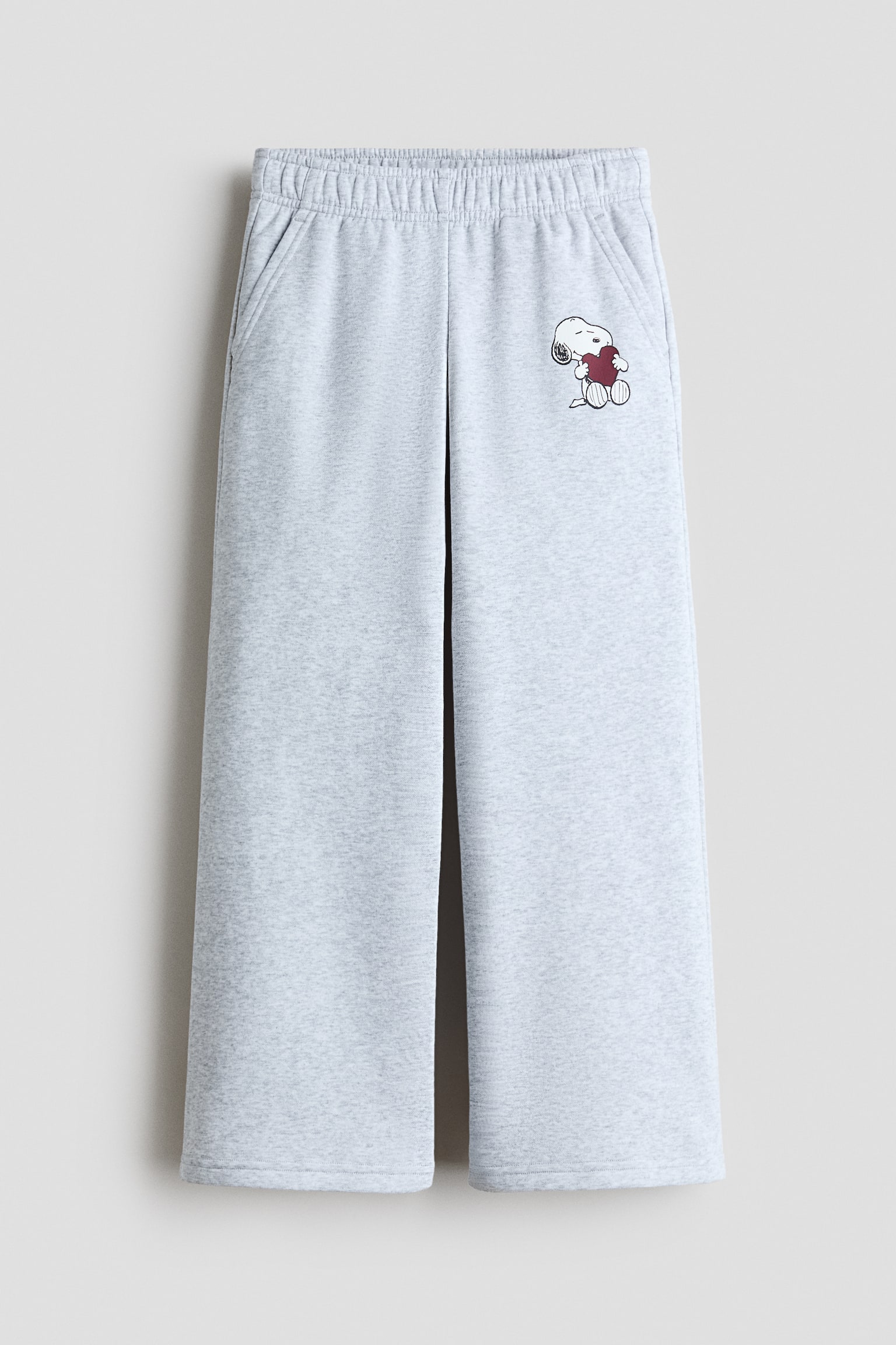 Joggers από ύφασμα φούτερ με στάμπες - Ανοιχτό γκρι μελανζέ/Snoopy/Ανοιχτό γκρι μελανζέ/Snoopy/Ανοιχτό μοβ/Kuromi/Γκρι/KPop Demon Hunters/Ροζ/Snoopy