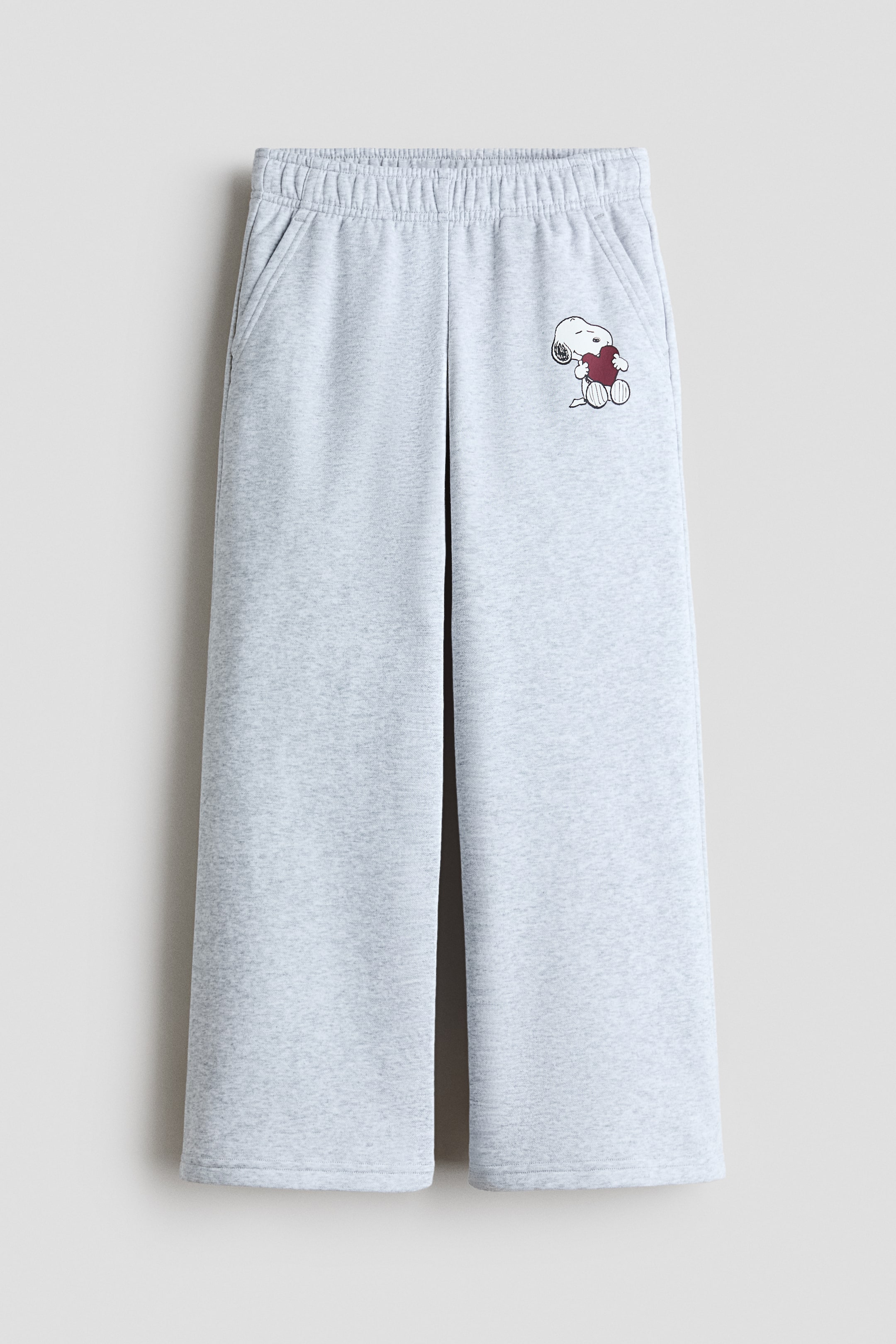 Προβολή μεγαλύτερης εικόνας: Joggers από ύφασμα φούτερ με στάμπες - Ανοιχτό γκρι μελανζέ/Snoopy - Kids | H&M GR 1