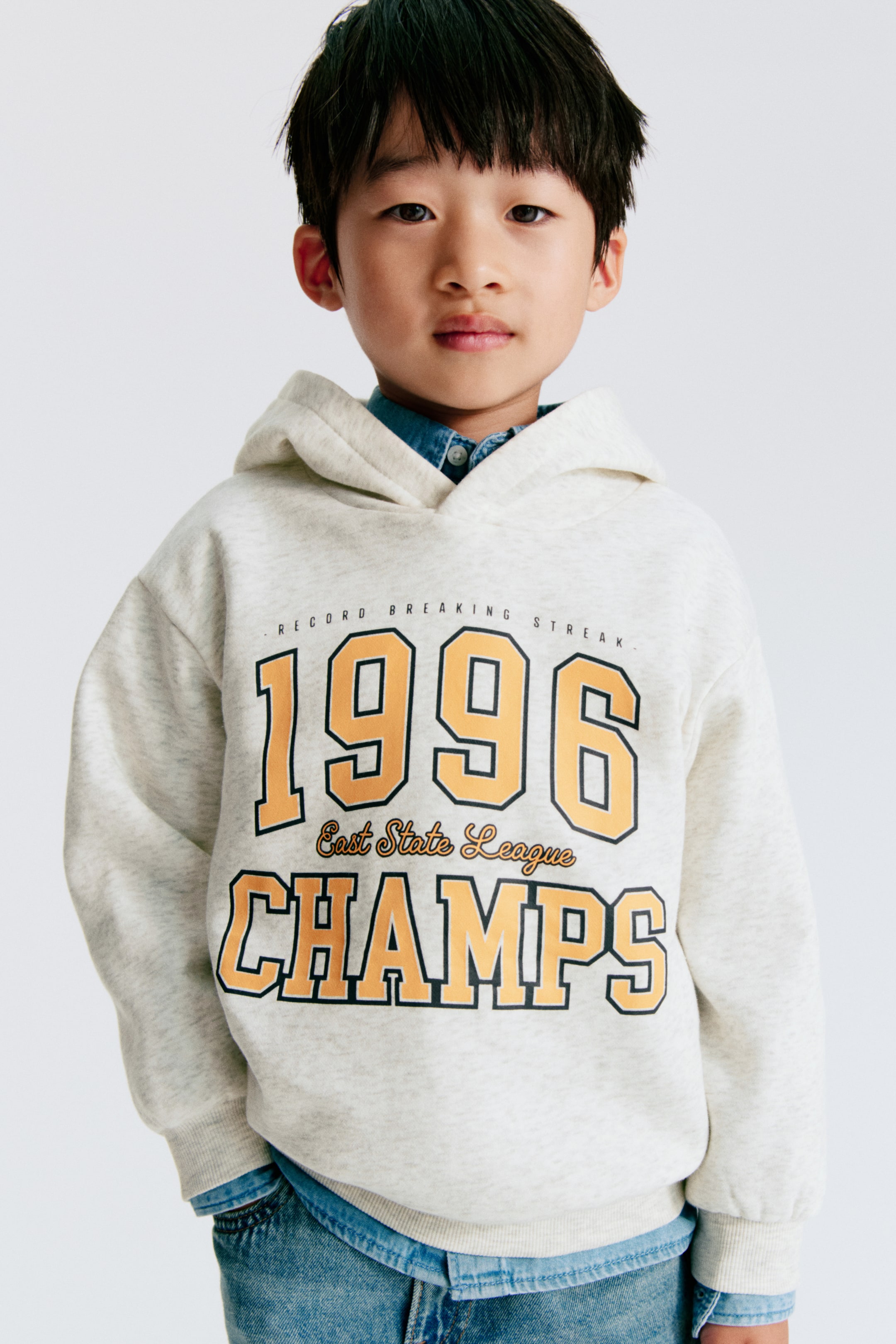Voir une image plus grande: Kangourou avec motif imprimé - Gris clair chiné/Champs - Kids | H&M CA 1