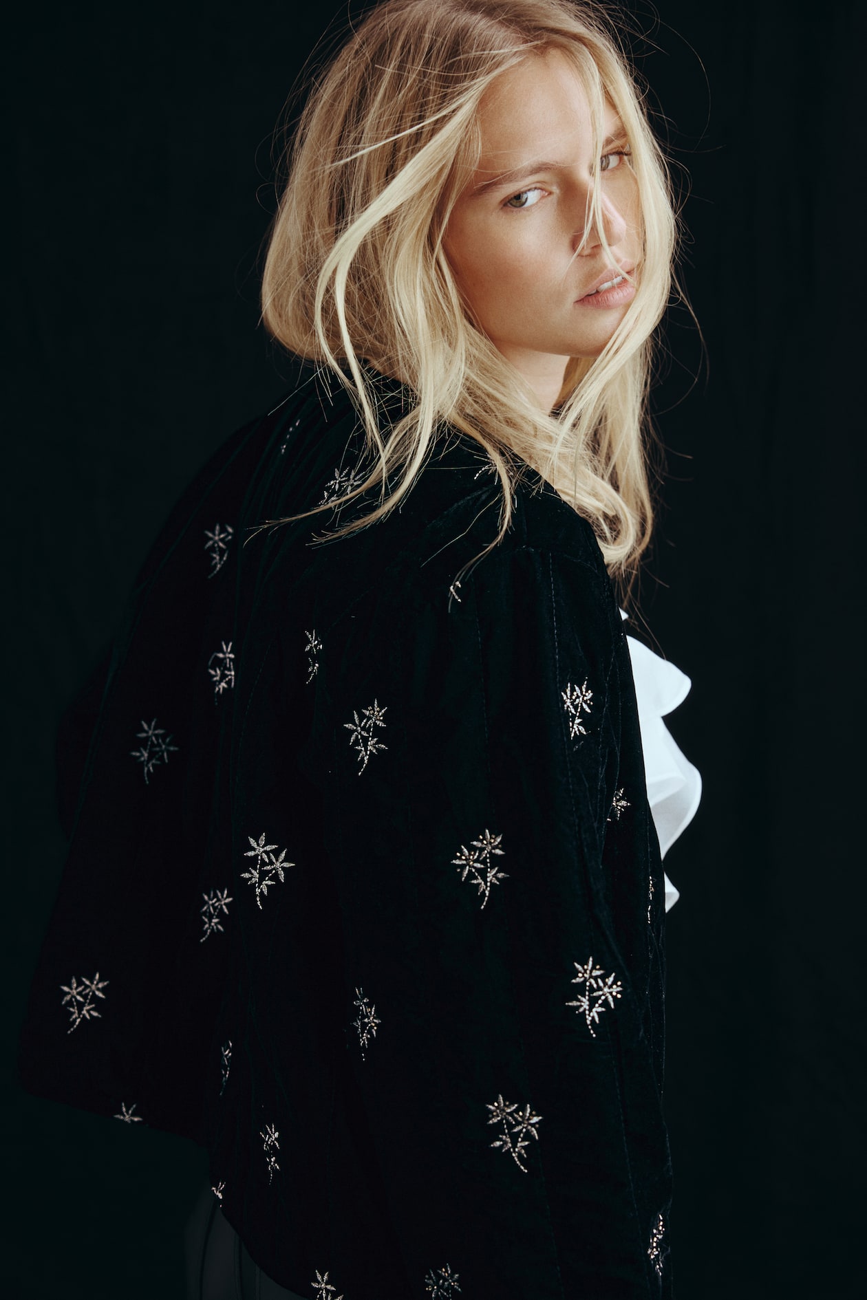 Embroidered Velvet Jacket