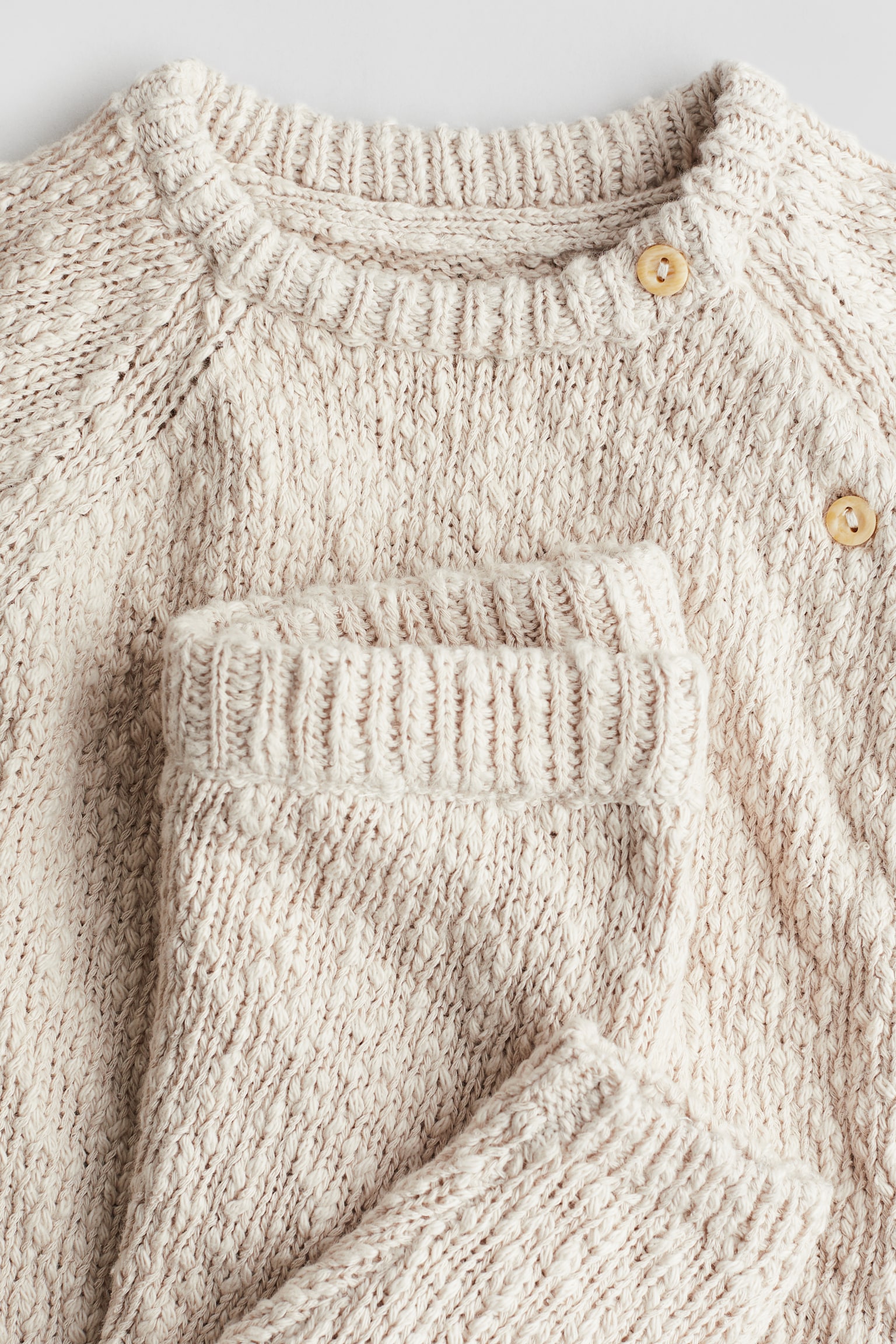 2-piece bouclé-knit set - Light beige - 2