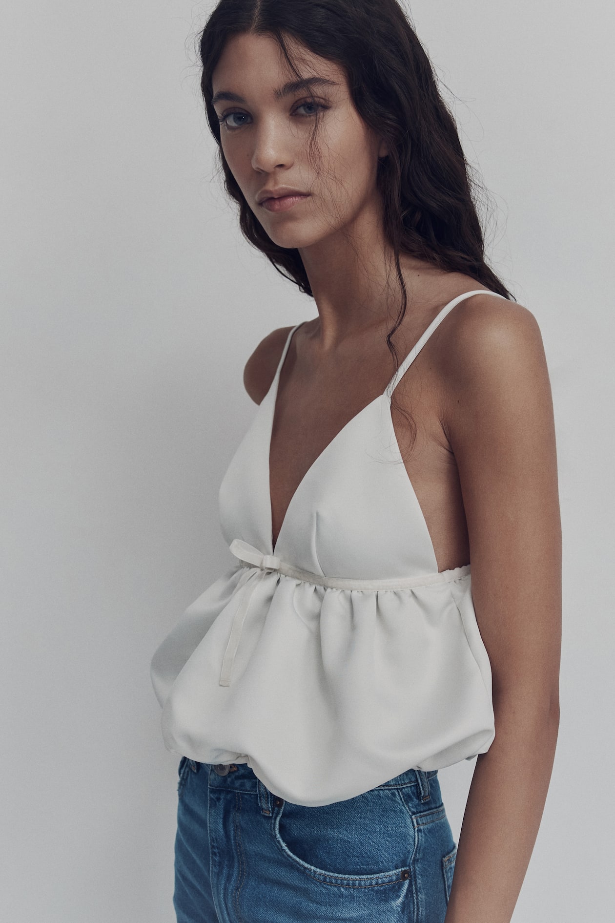 Bubble-Hem Strappy Top - image 5