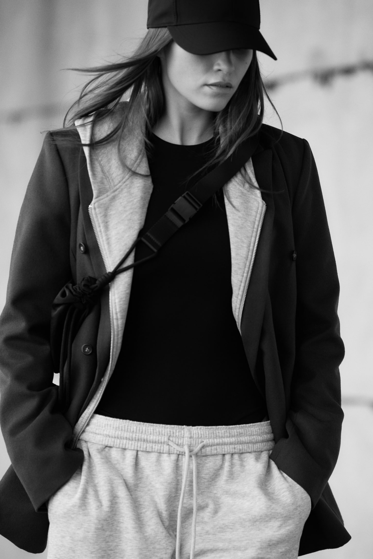 Sculpting Long-sleeved thong body - Black/Light dusty pink - 7