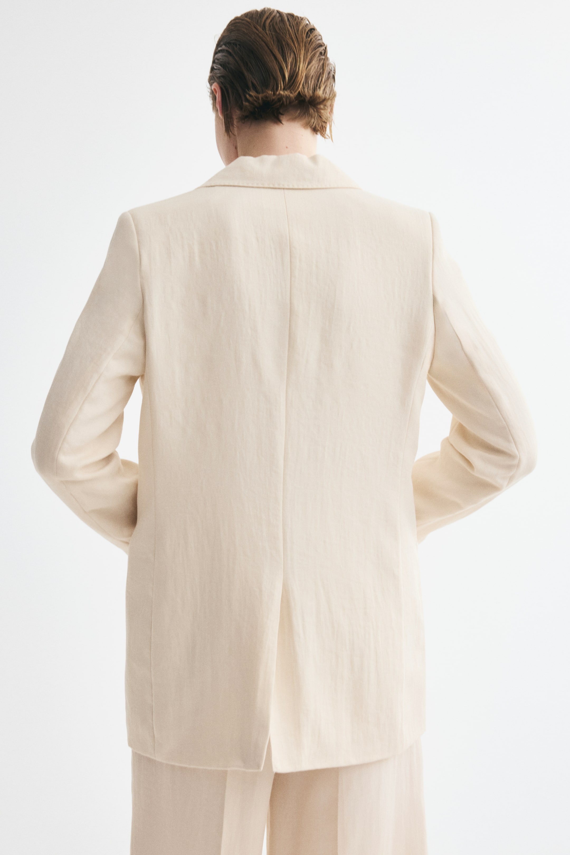 Single-Breasted Twill Blazer