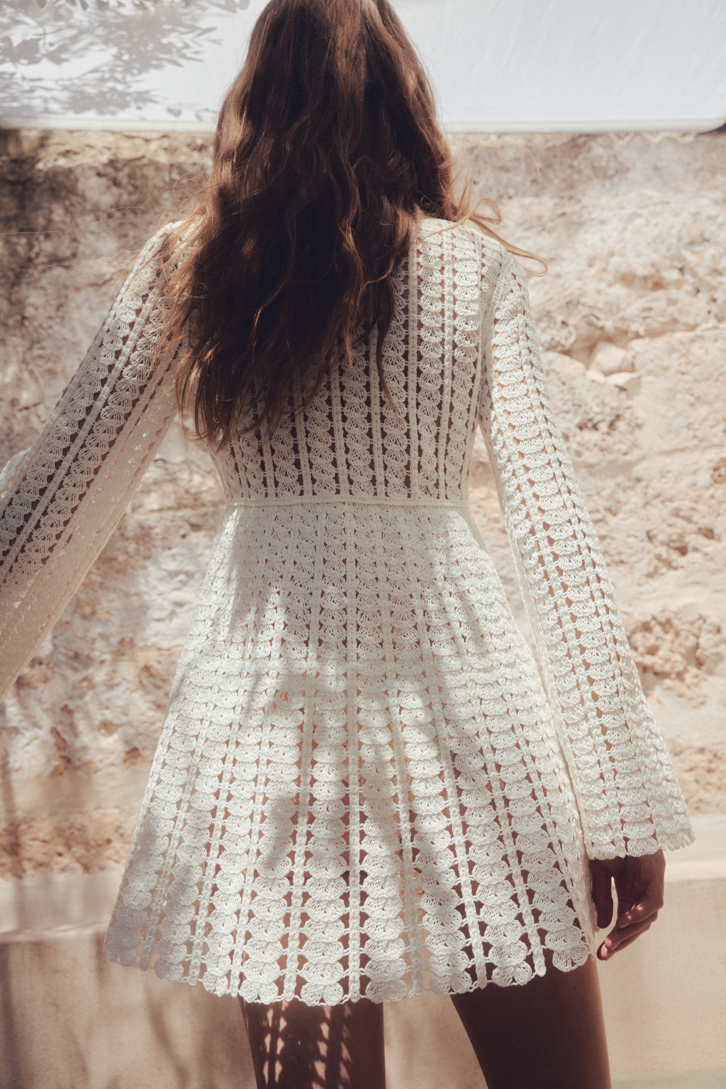 【超希少】限定生産MISSONI クロシェ編み ロングワンピース M 楽天市場】クロシェレース ロングワンピース 長袖 クロシェ