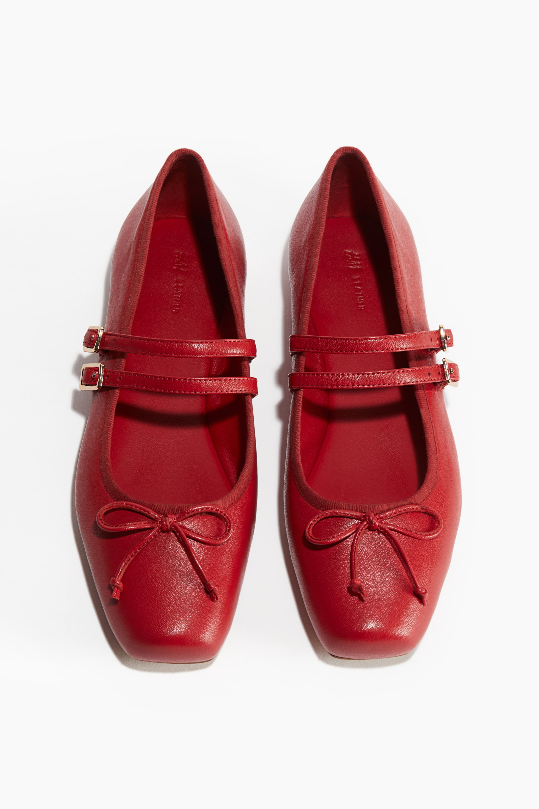 Leather ballet pumps - Red - Ladies | H&M 4